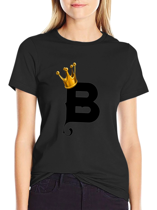 King B Graphic Tee - Black Cotton Blend
