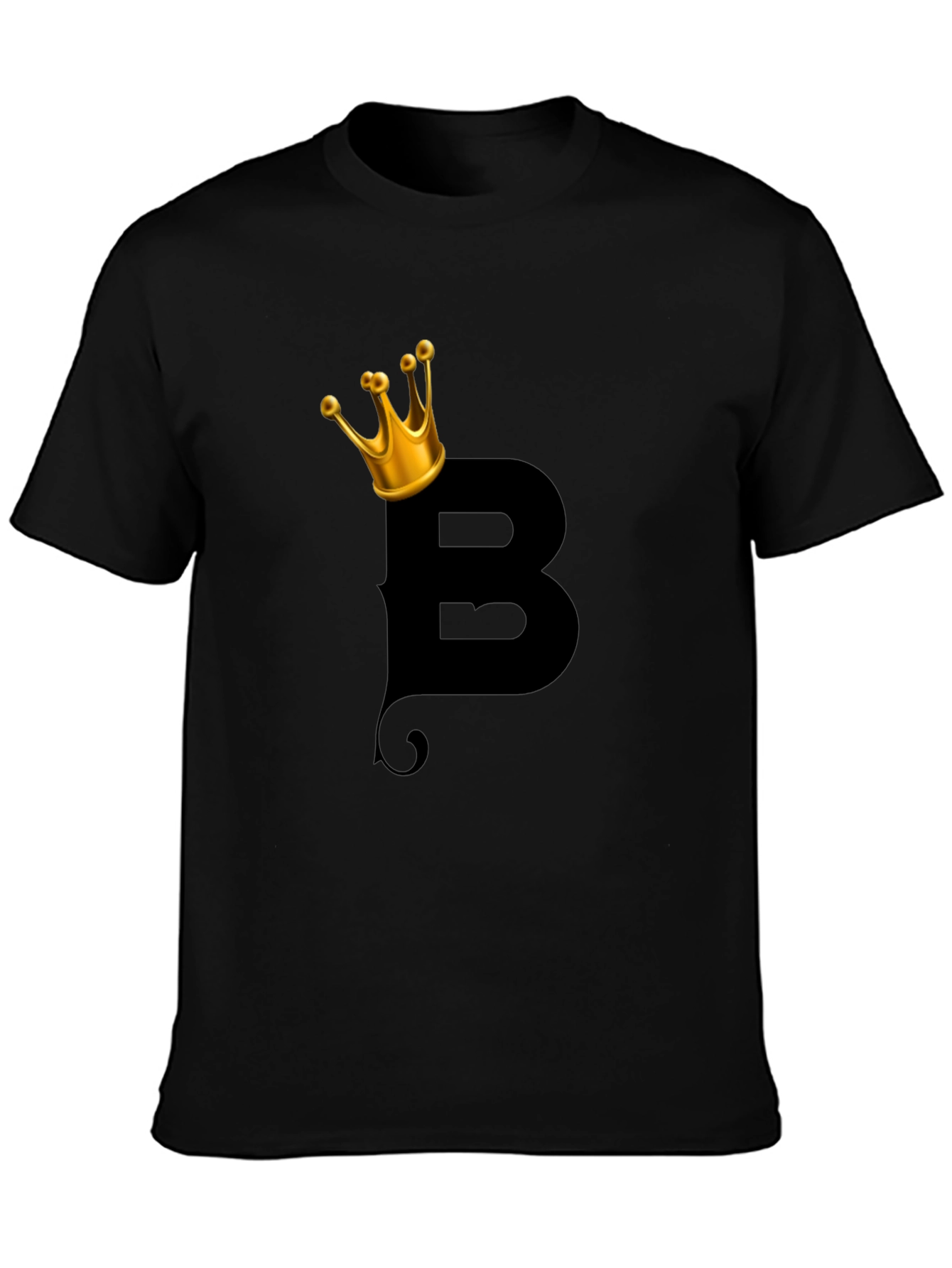 King B Graphic Tee - Black Cotton Blend