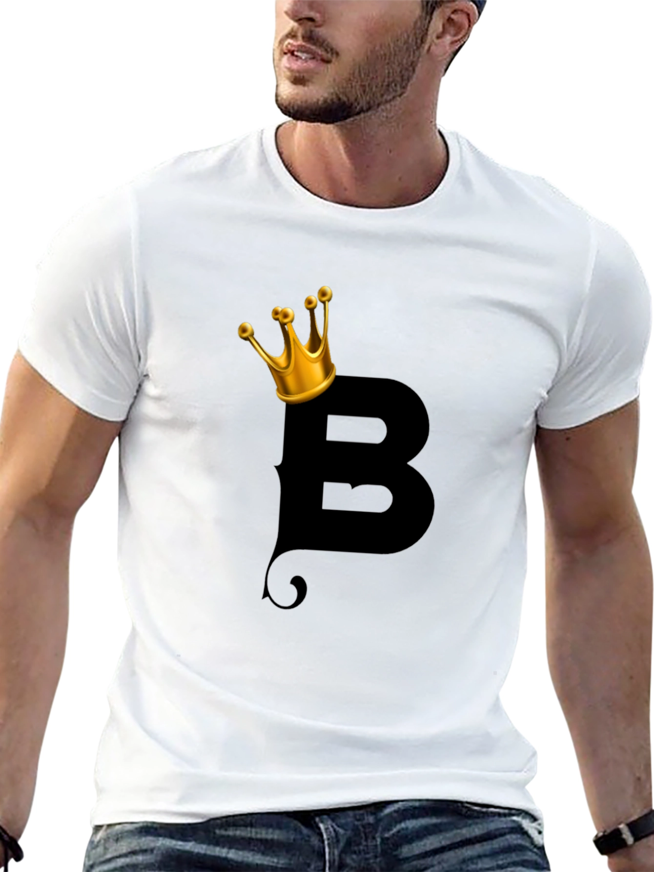 King B Graphic Tee - Black Cotton Blend