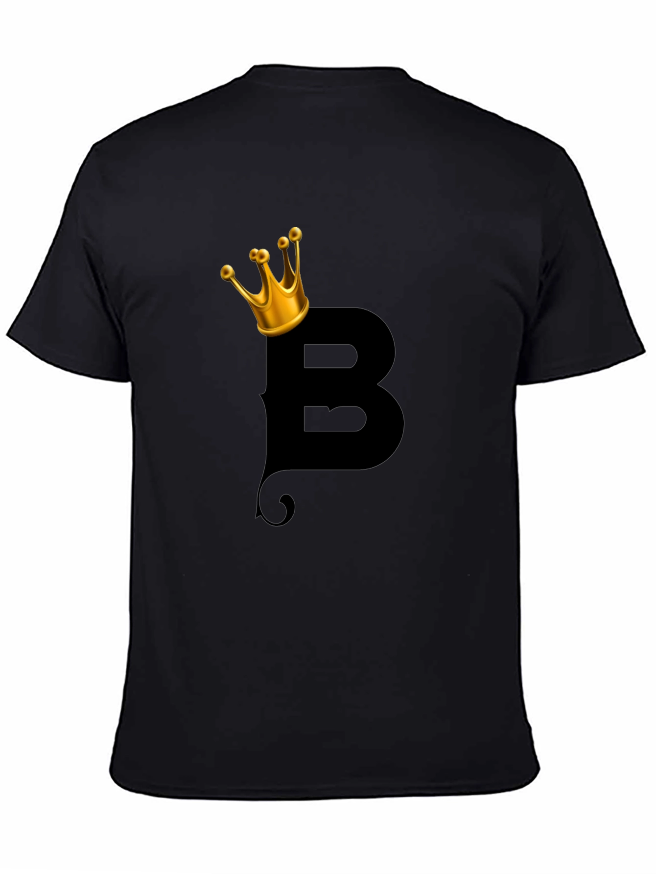 King B Graphic Tee - Black Cotton Blend
