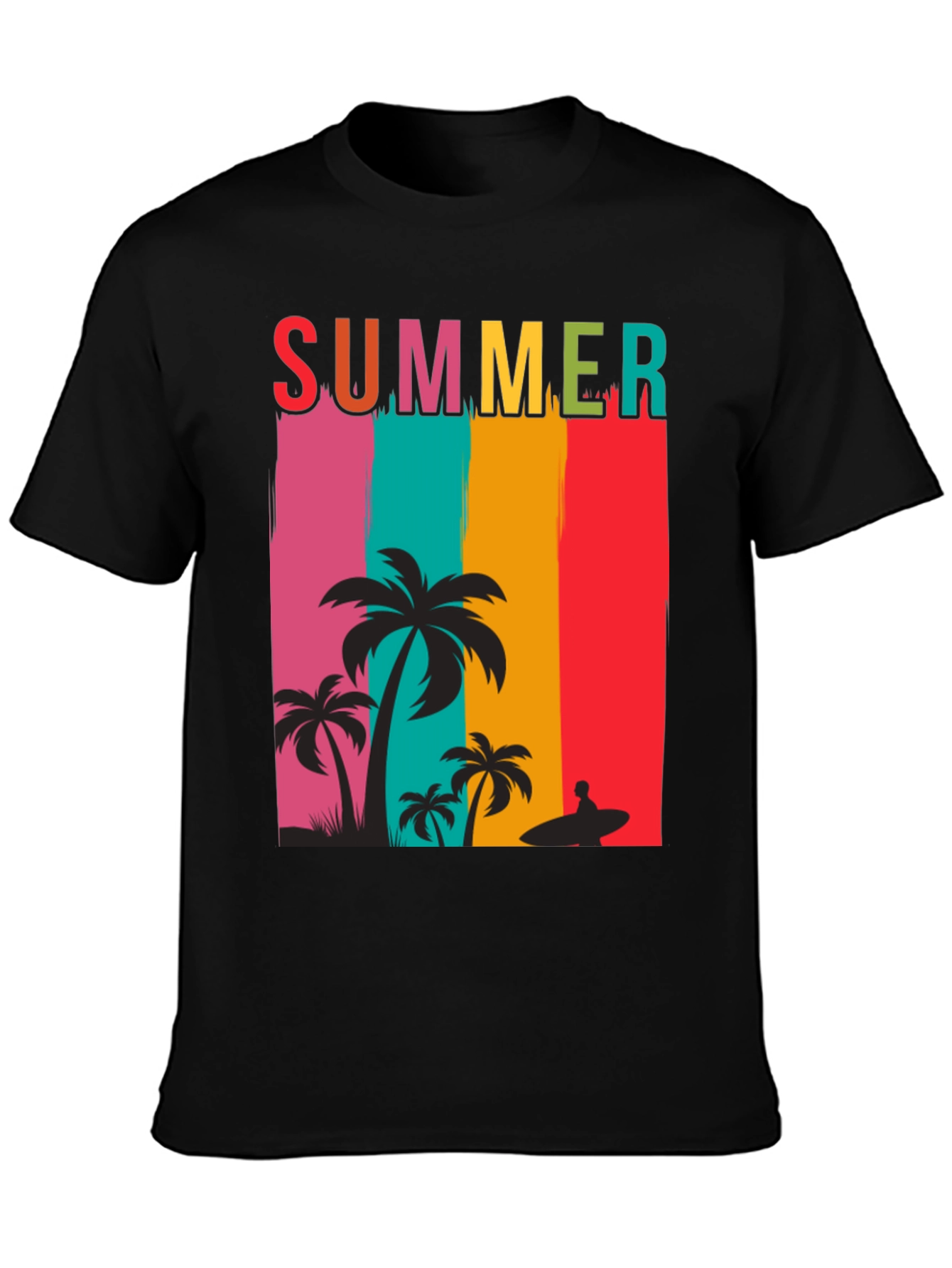Summer Beach Palm Tree Graphic Tee