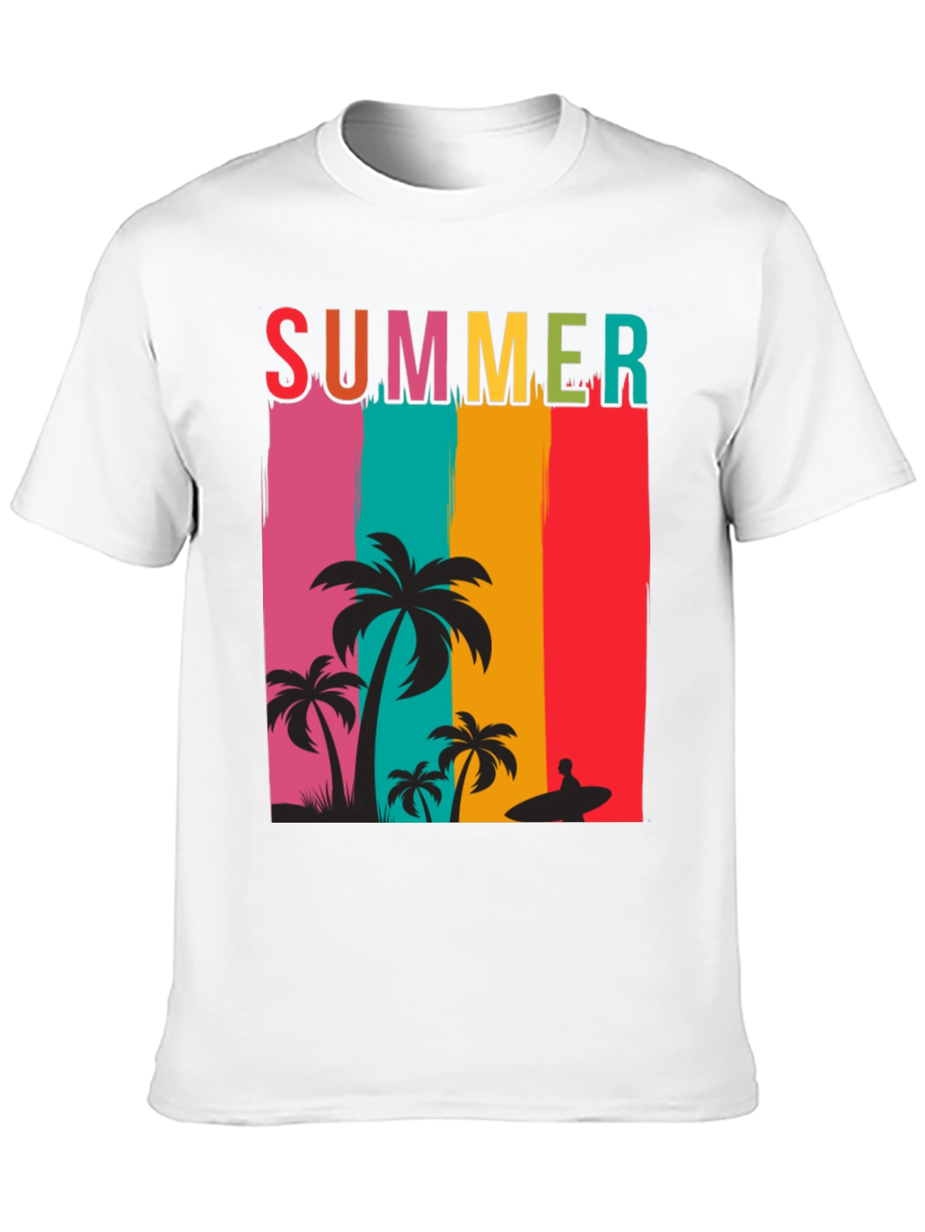 Summer Beach Palm Tree Graphic Tee