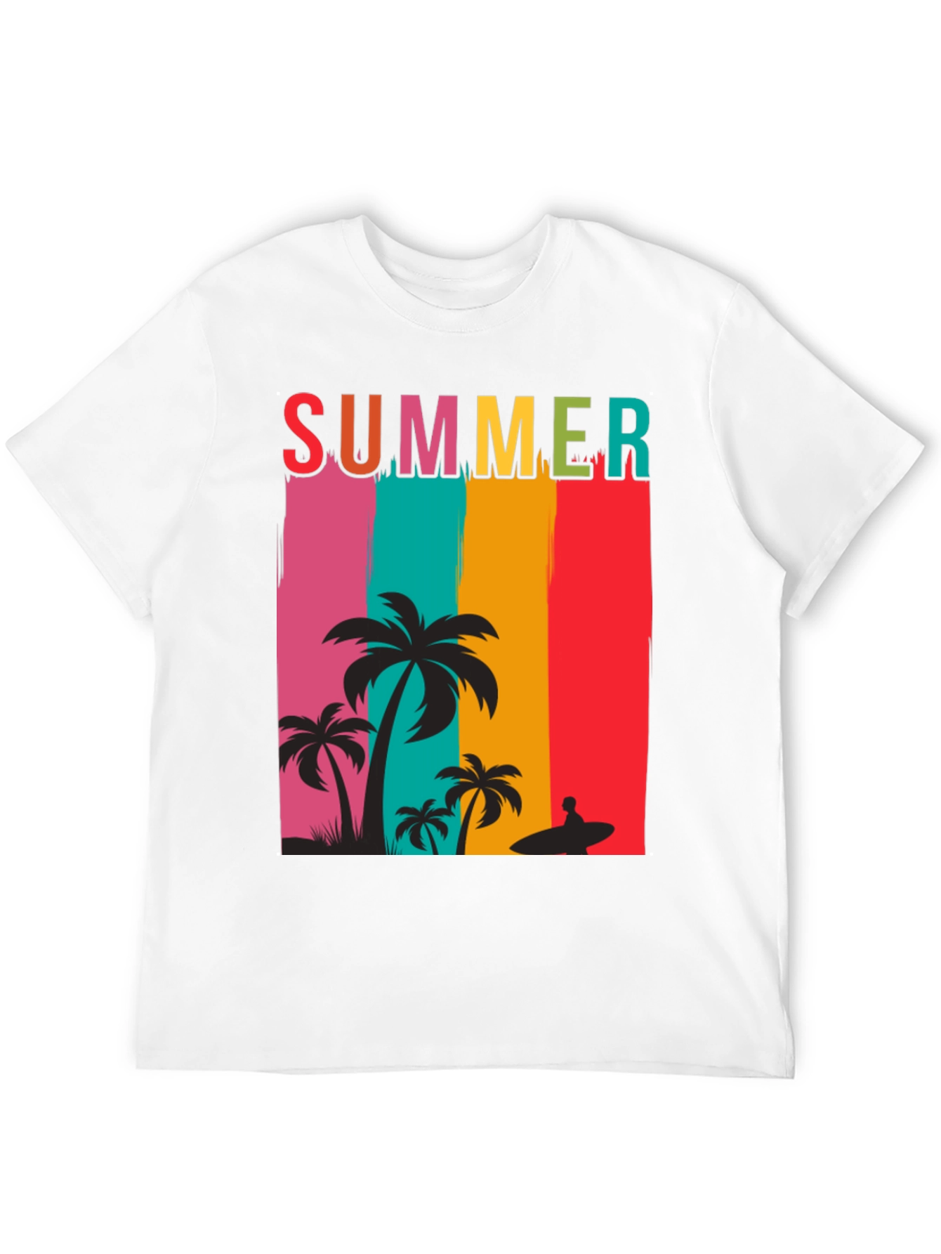 Summer Beach Palm Tree Graphic Tee