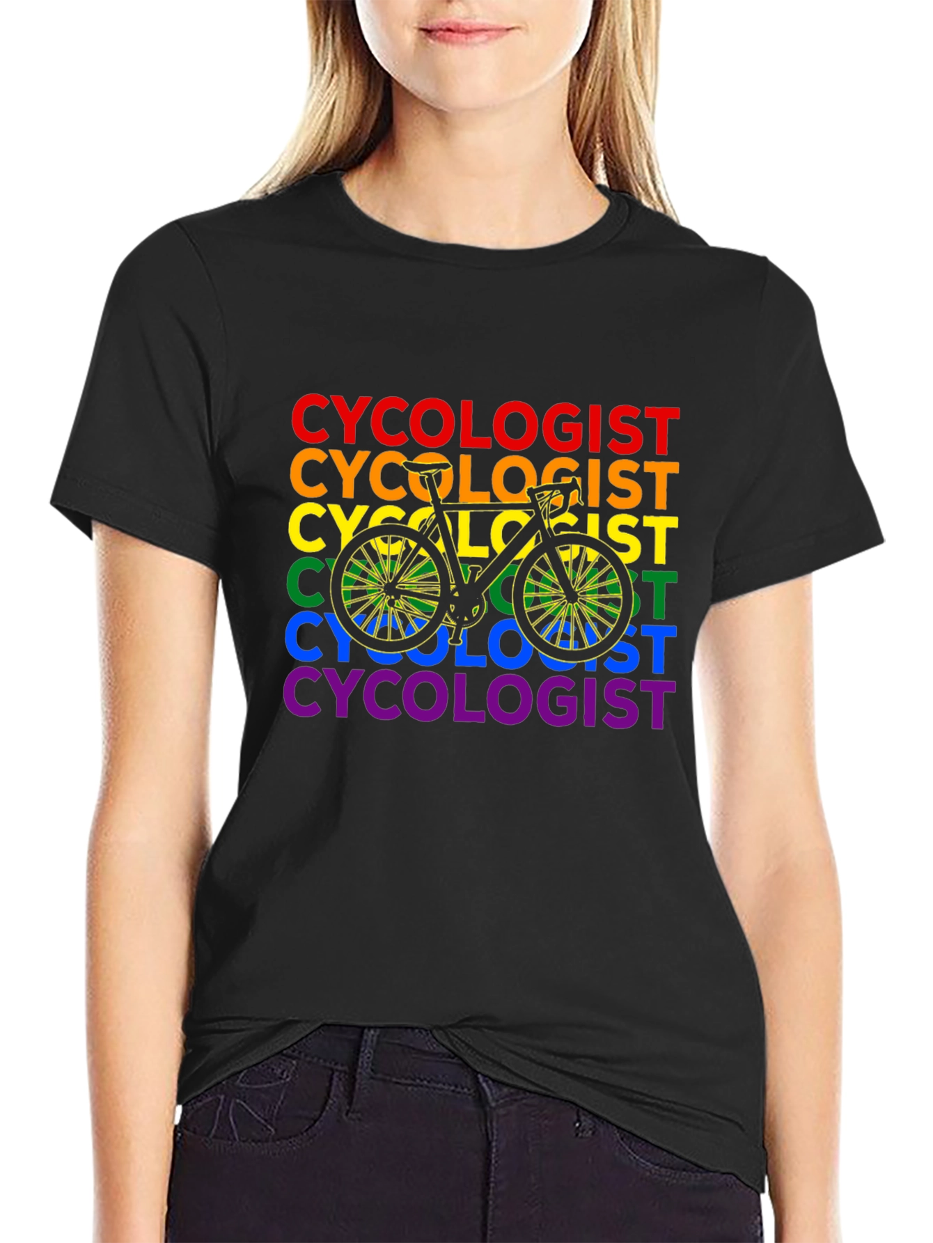 LGBTQ Pride Cycologist Bicycle T-Shirt