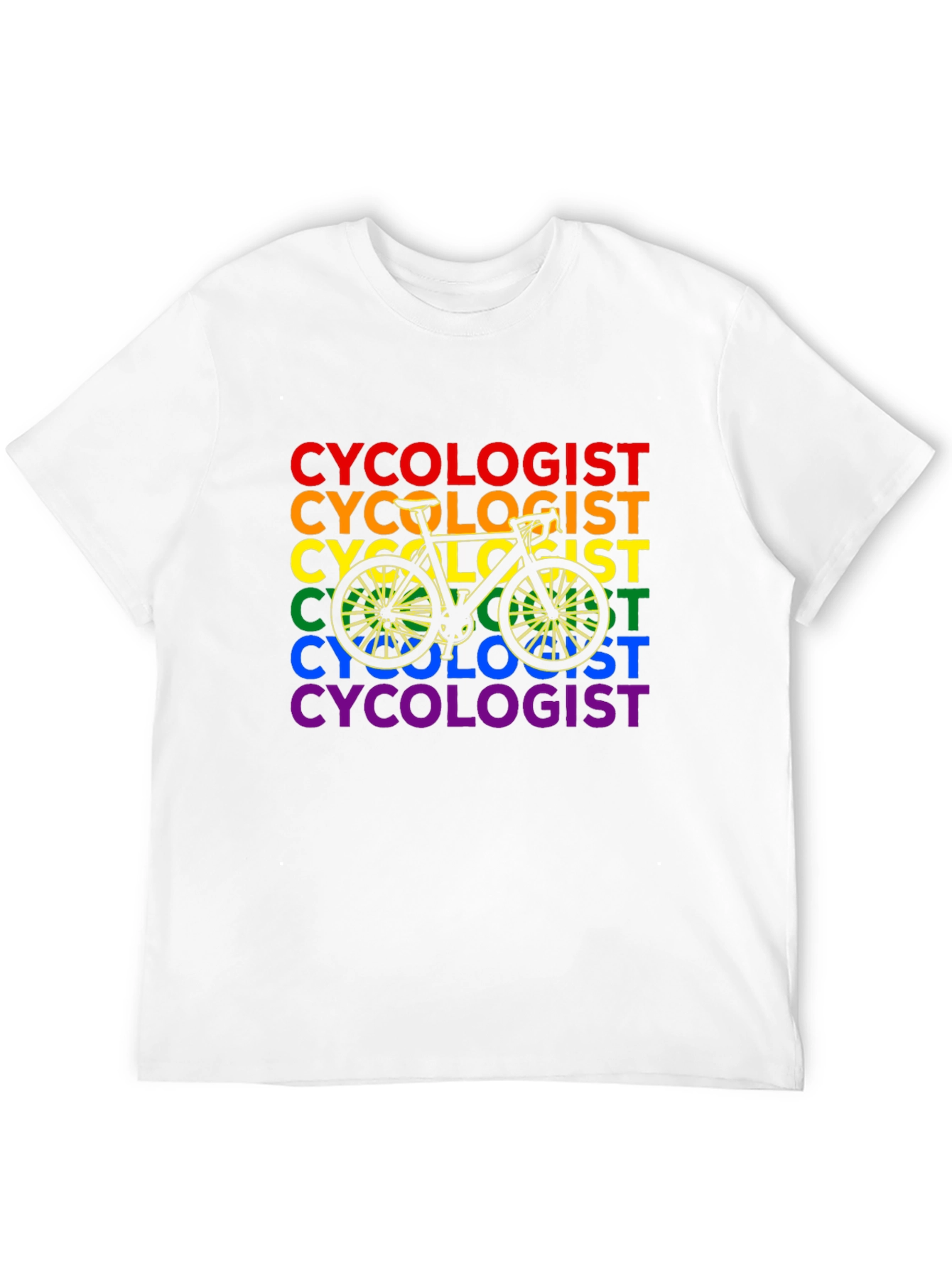 LGBTQ Pride Cycologist Bicycle T-Shirt
