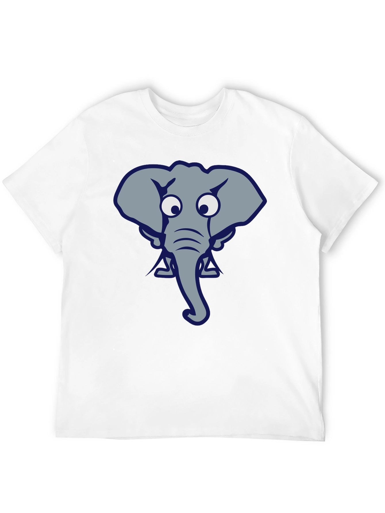 Funny Elephant Graphic Tee - Black Cotton T-Shirt