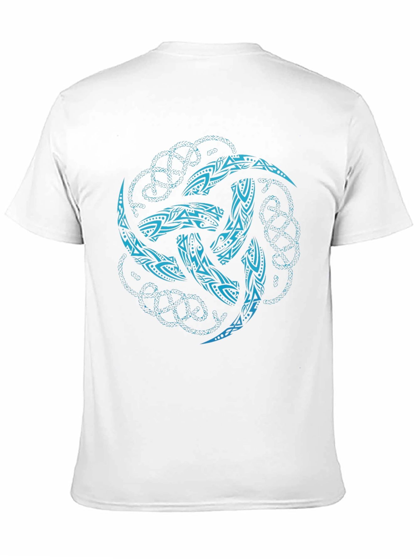 Tribal Knot Graphic Print Black T-Shirt