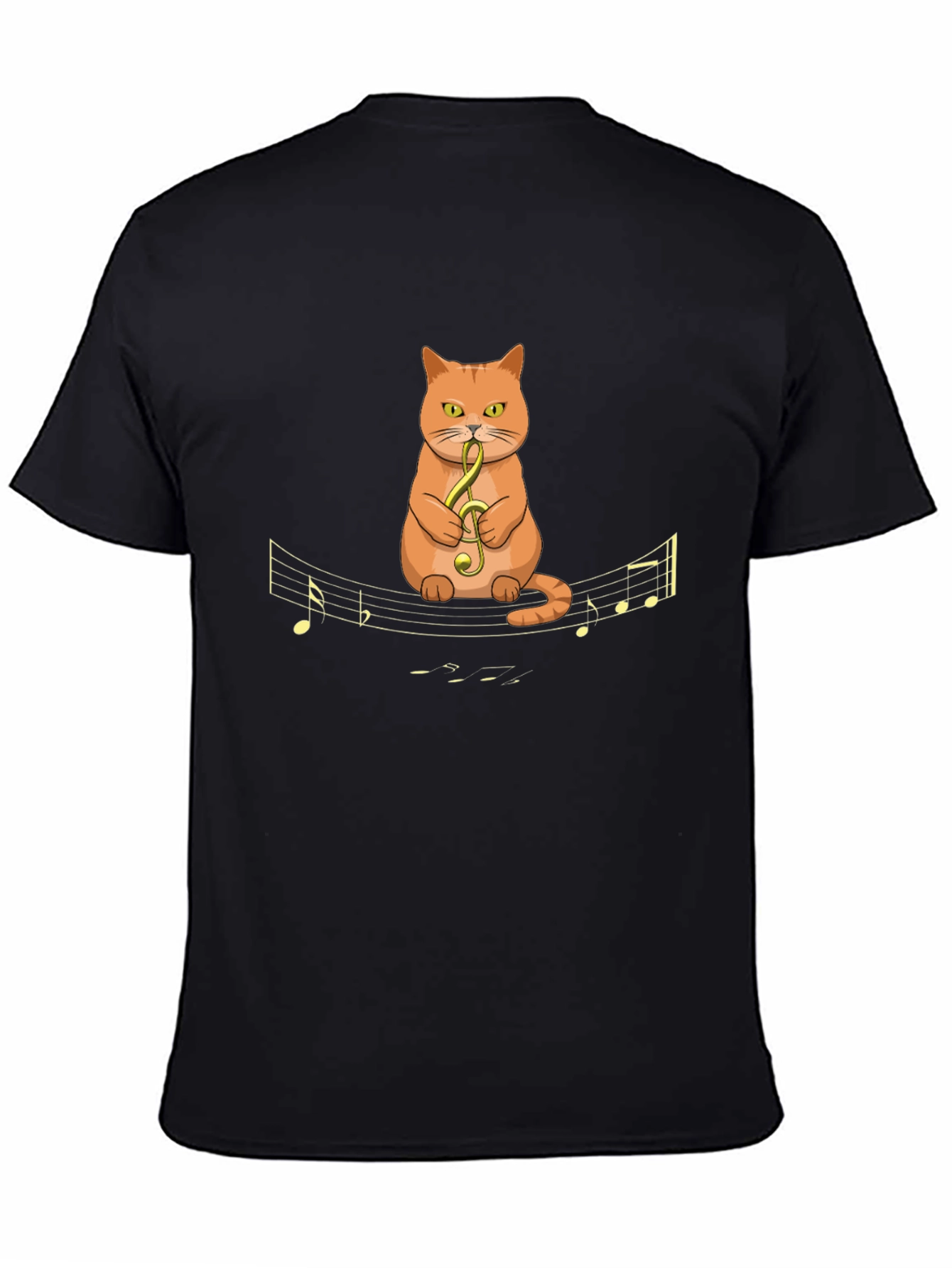 Musical Cat T-Shirt - Quirky Graphic Tee
