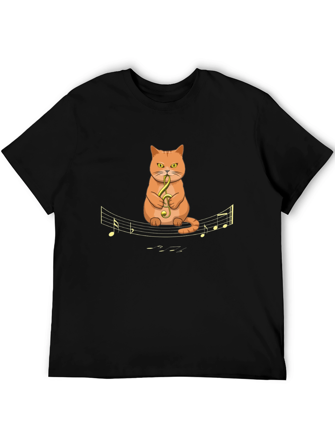 Musical Cat T-Shirt - Quirky Graphic Tee