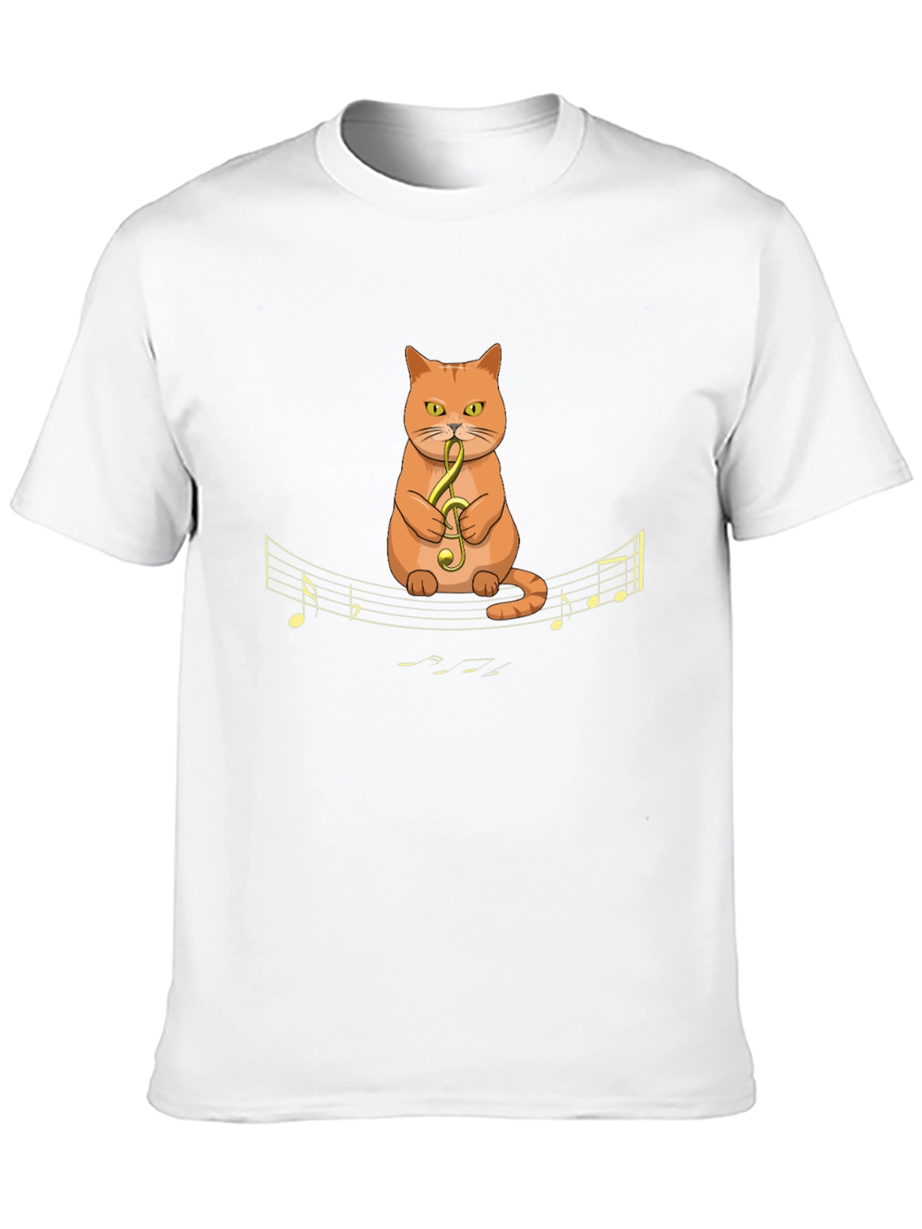 Musical Cat T-Shirt - Quirky Graphic Tee