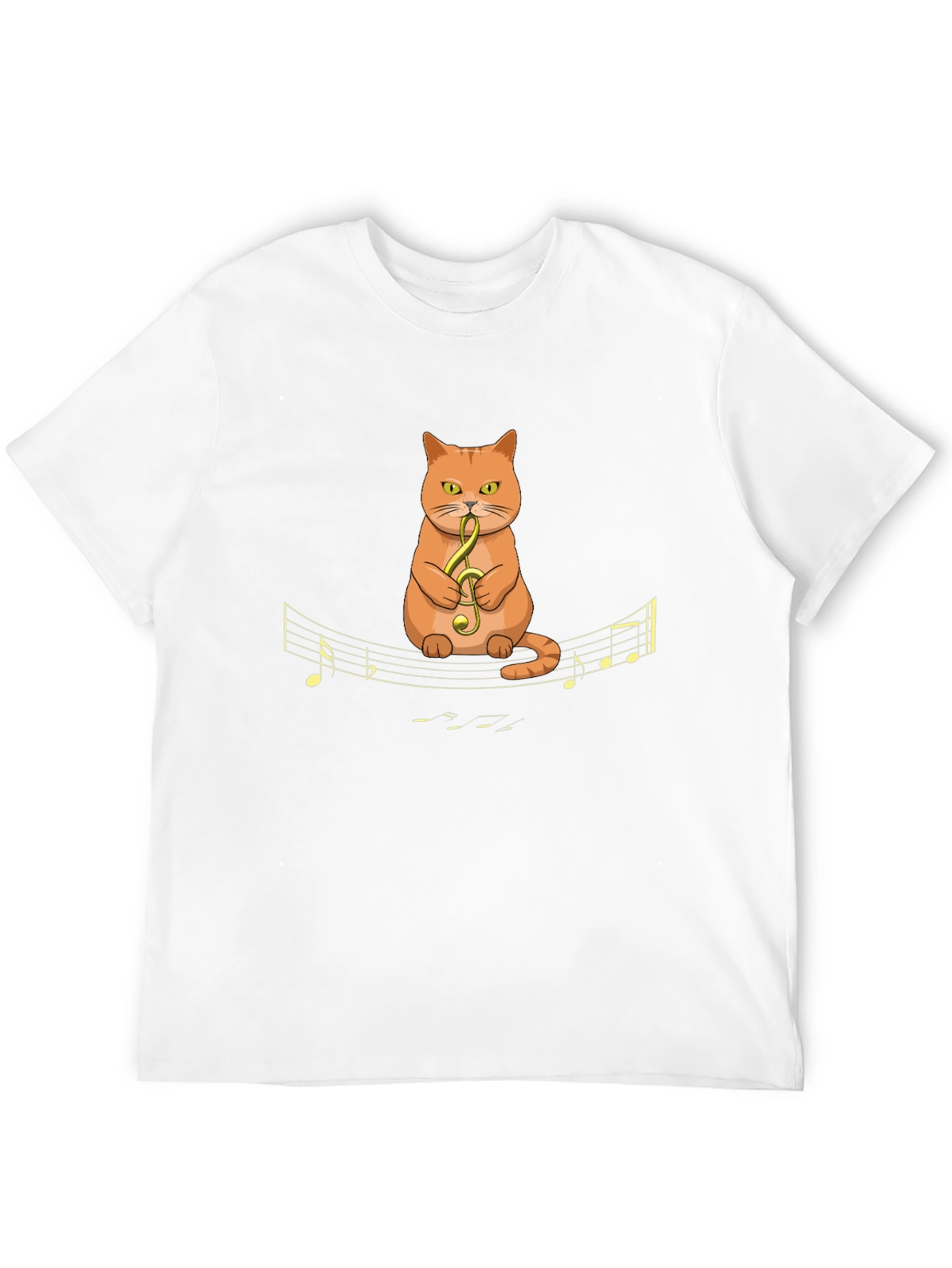 Musical Cat T-Shirt - Quirky Graphic Tee