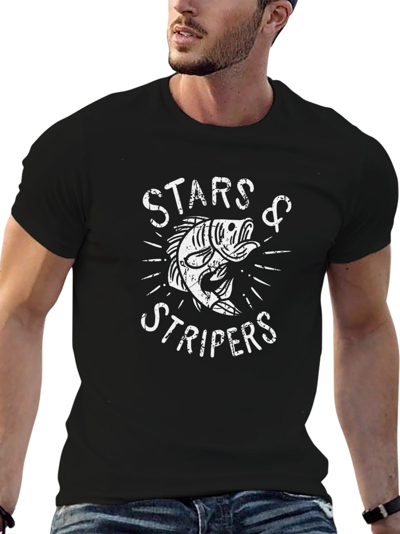 Stars & Stripers Black Graphic Tee