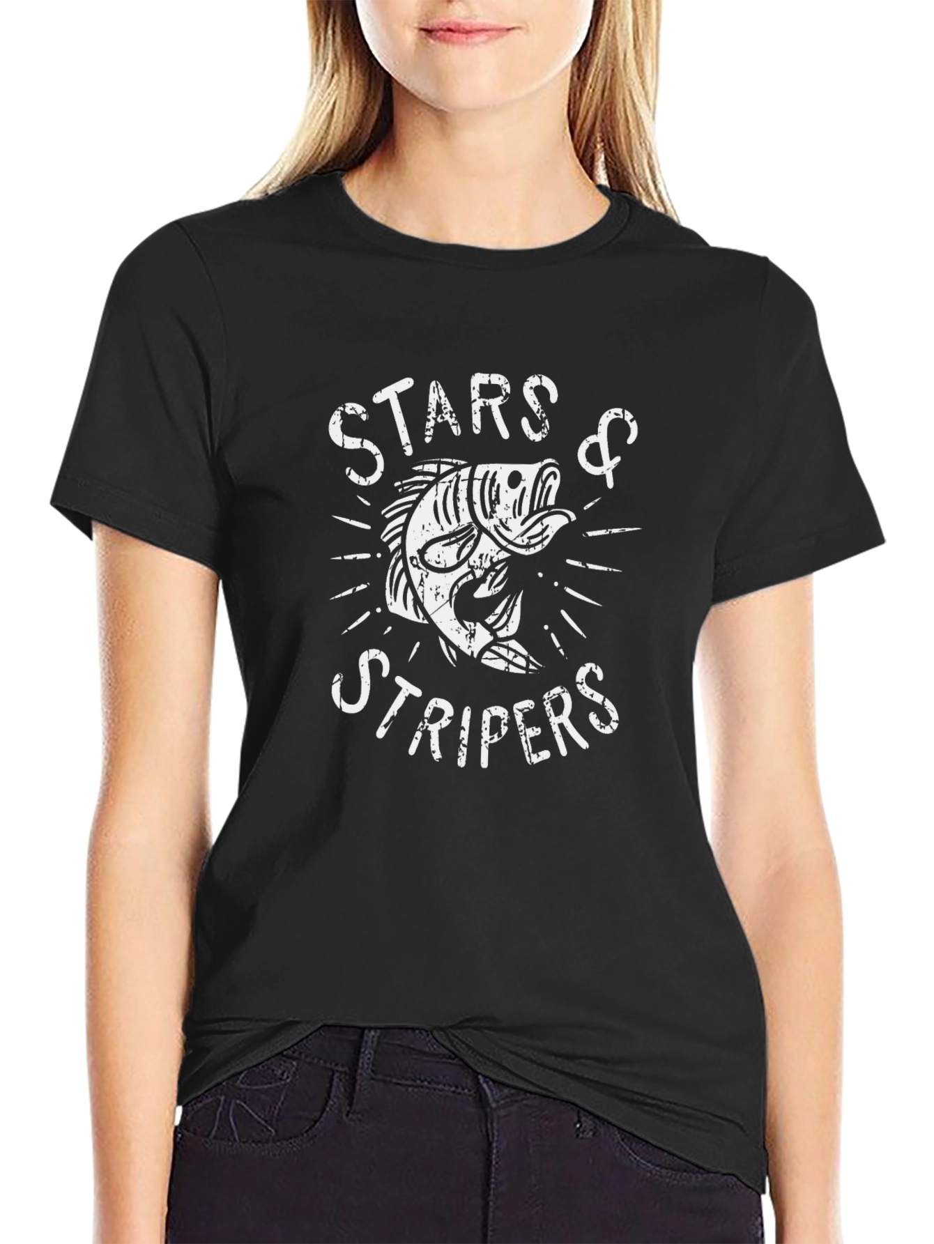 Stars & Stripers Black Graphic Tee