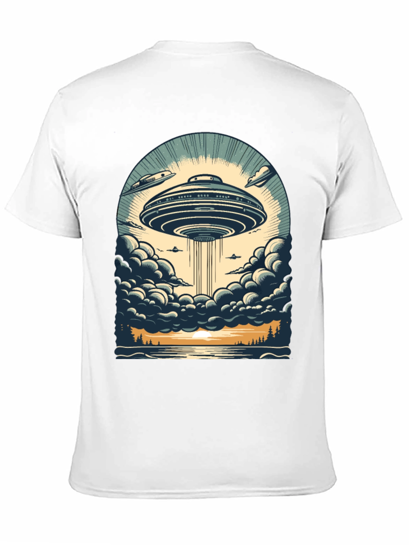 UFO Abduction Graphic T-Shirt