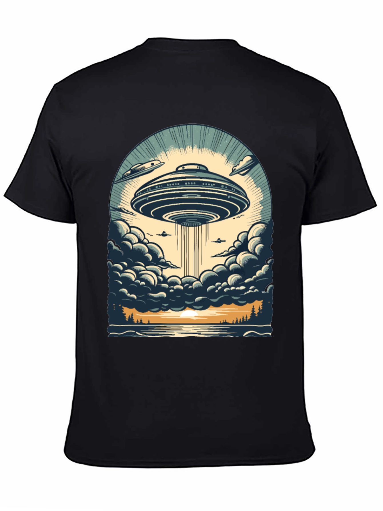 UFO Abduction Graphic T-Shirt