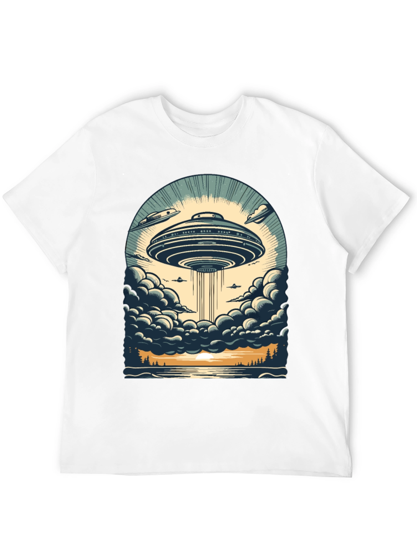 UFO Abduction Graphic T-Shirt