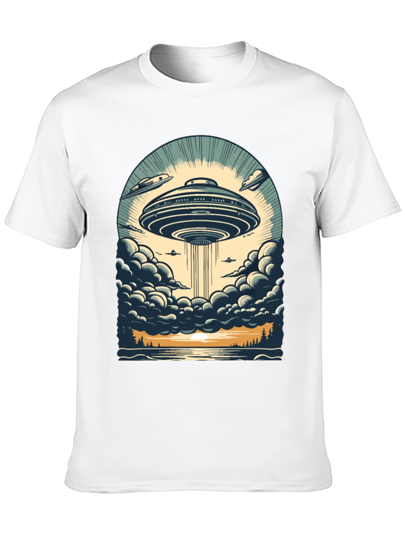 UFO Abduction Graphic T-Shirt