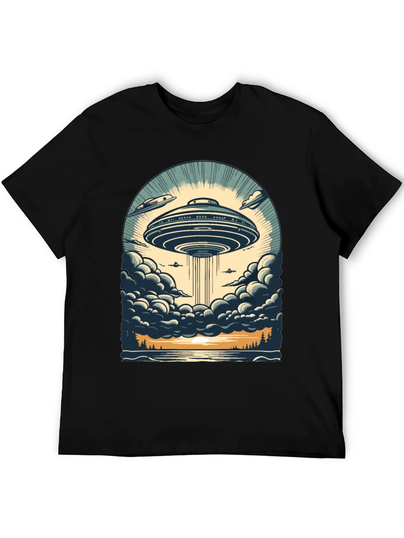 UFO Abduction Graphic T-Shirt