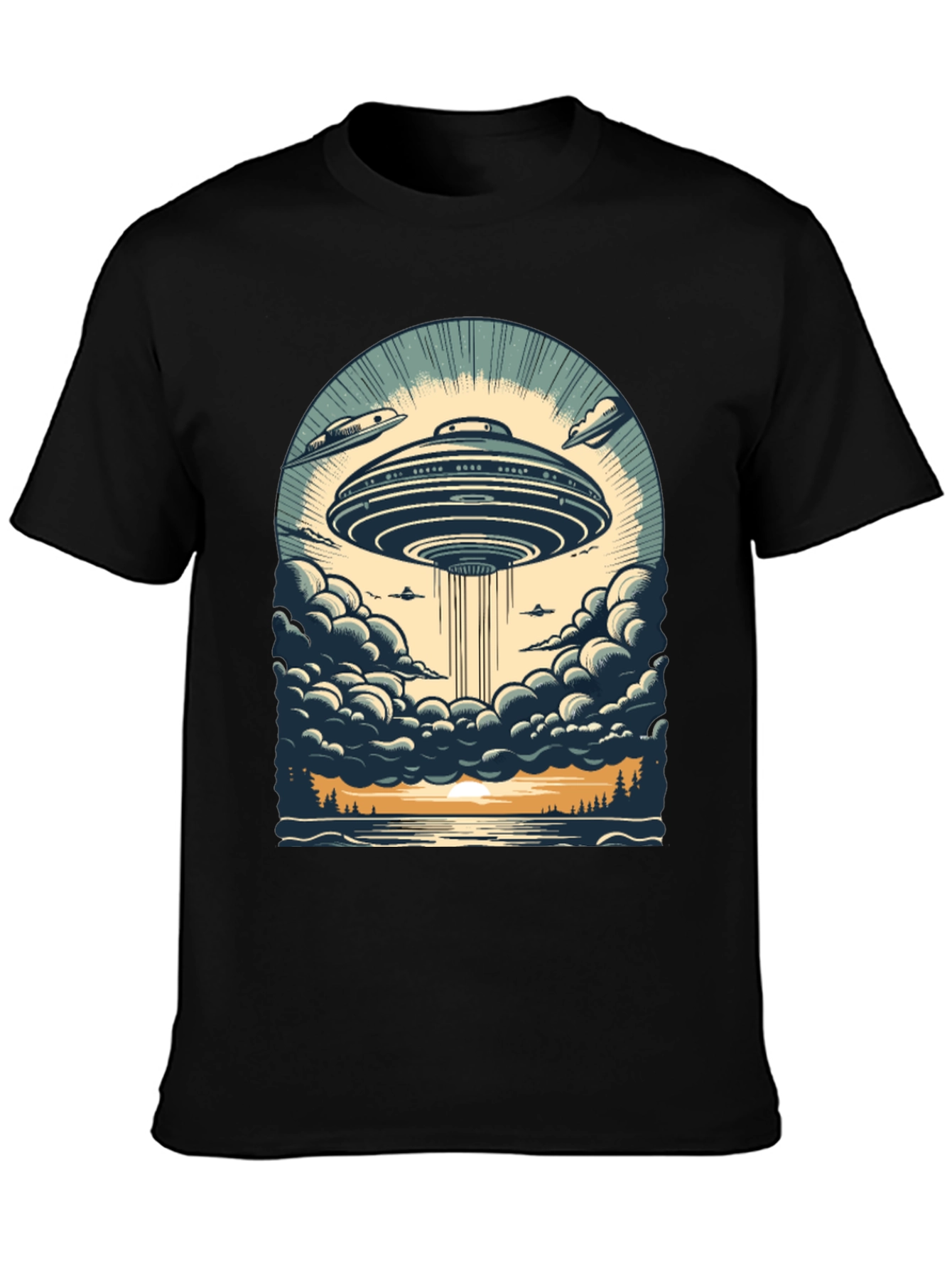 UFO Abduction Graphic T-Shirt