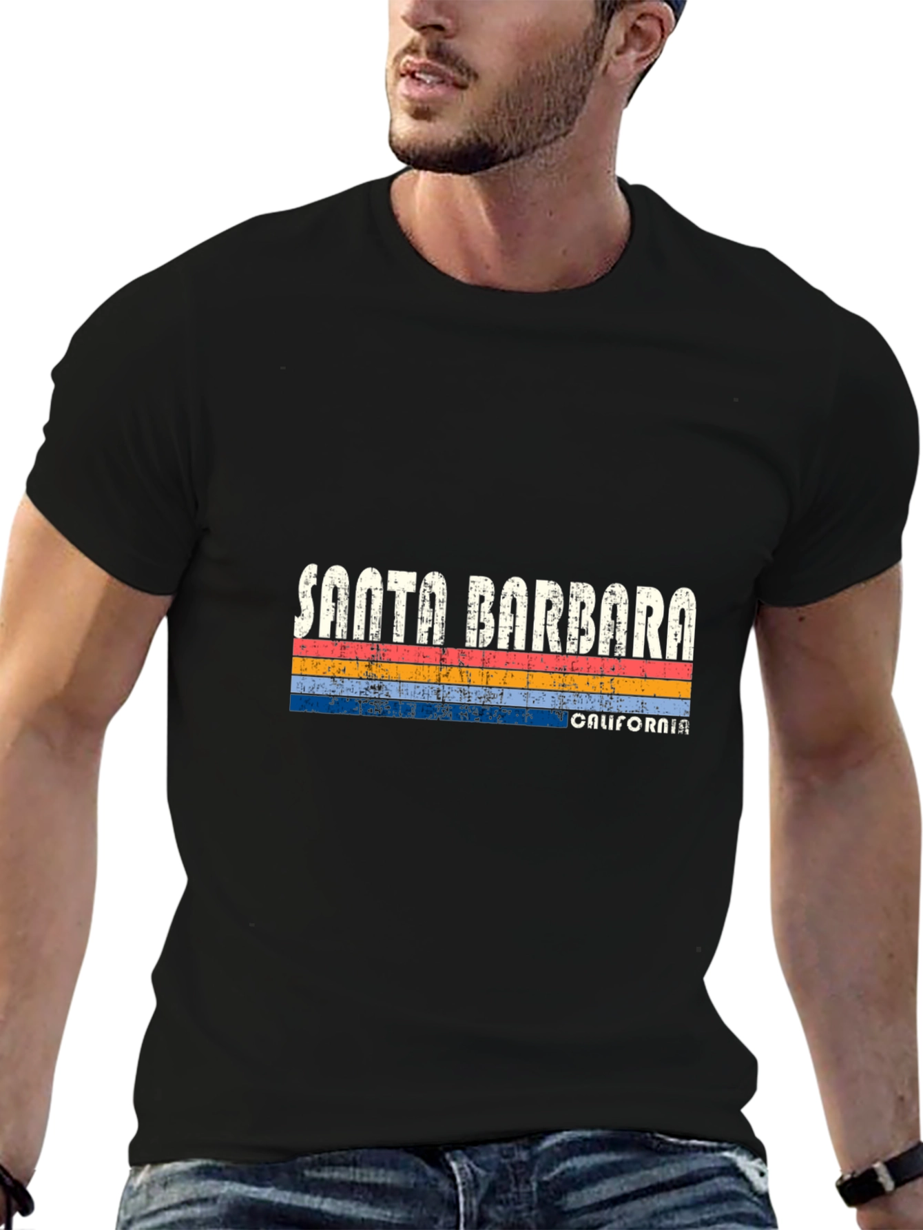 Santa Barbara California Retro Graphic T-Shirt