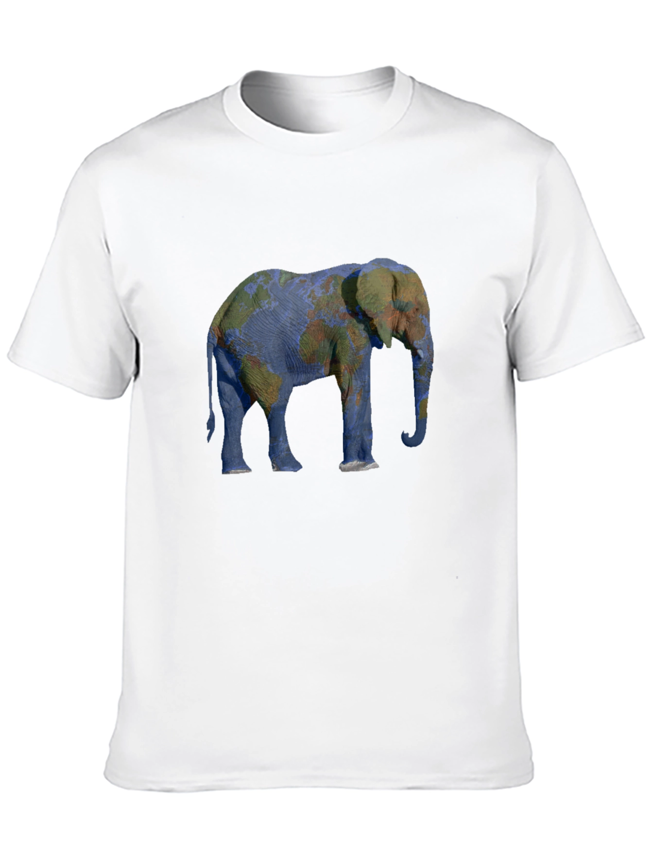Elephant World Map Graphic Tee