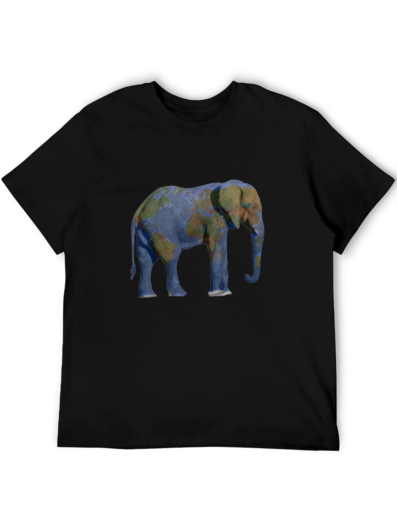 Elephant World Map Graphic Tee