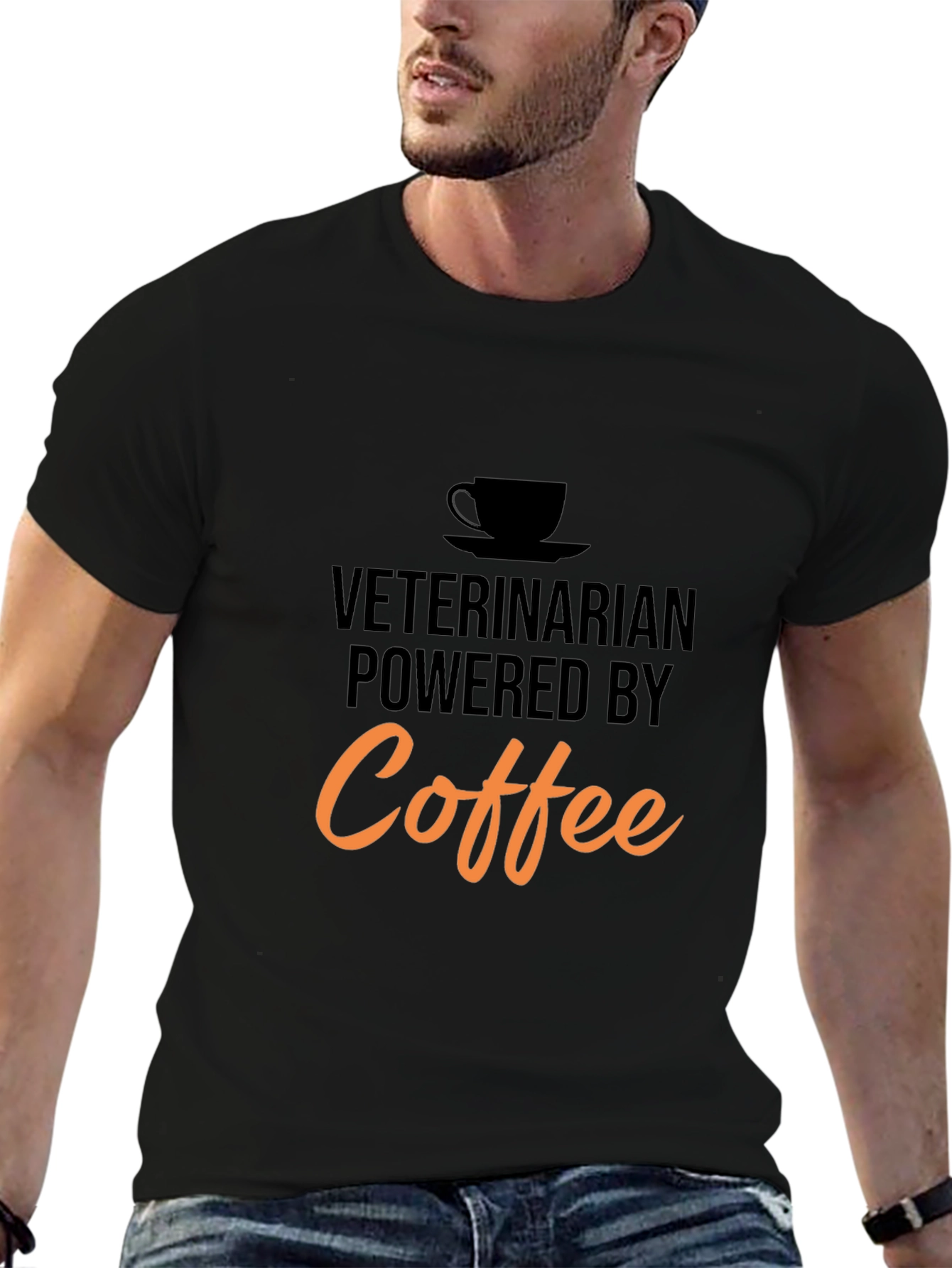 Veterinarian Powered By Coffee T-Shirt
