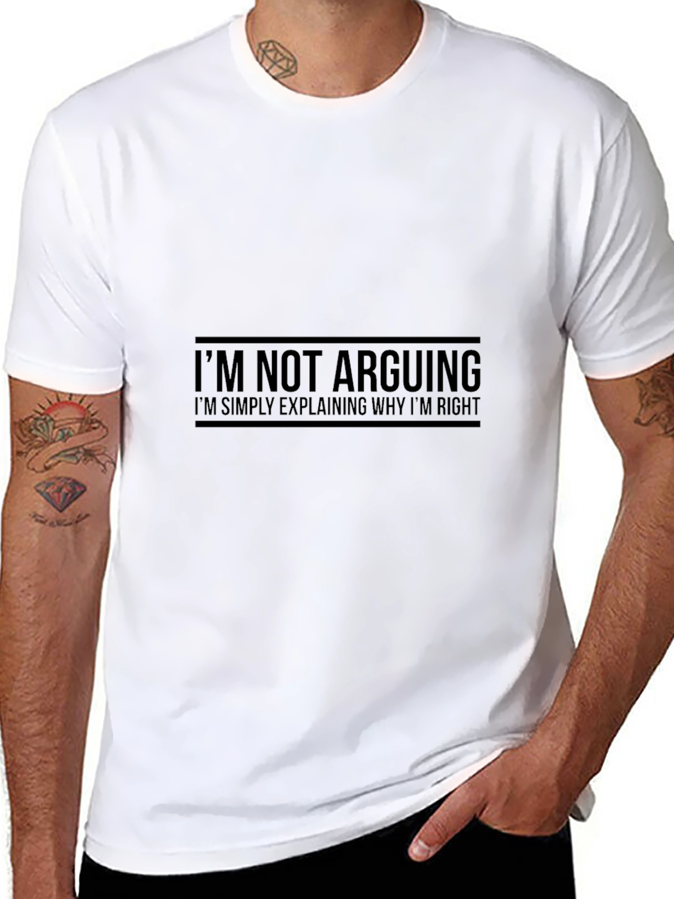 Im Not Arguing Mens Black T-Shirt
