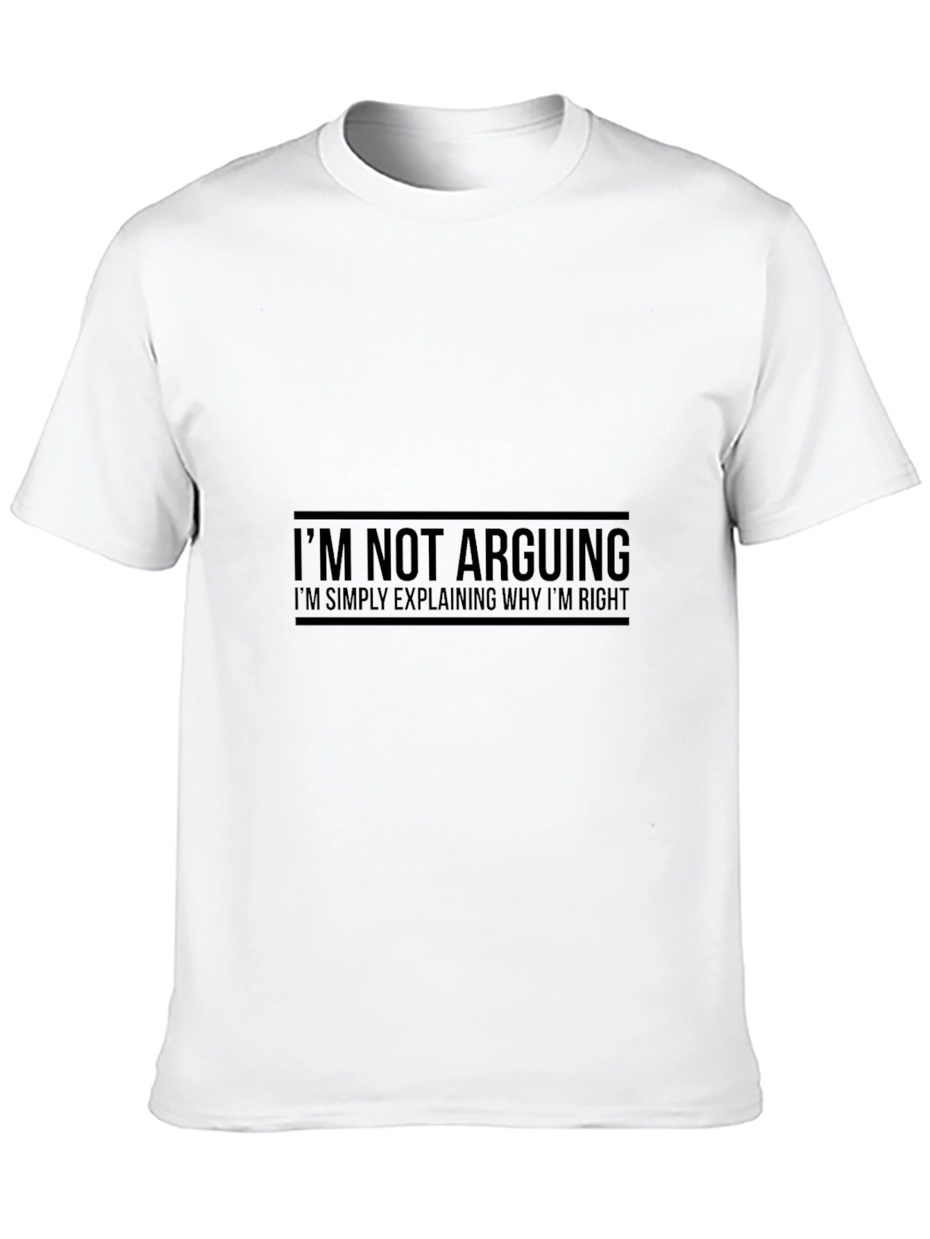 Im Not Arguing Mens Black T-Shirt