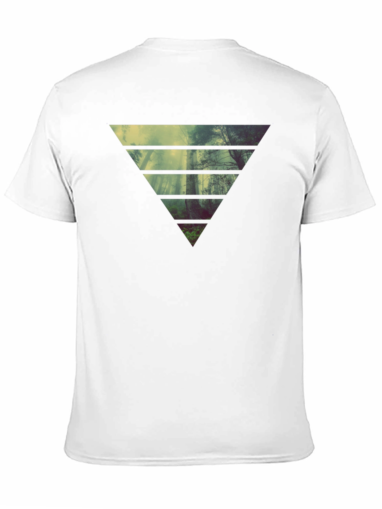 Nature Triangle Graphic Black T-Shirt
