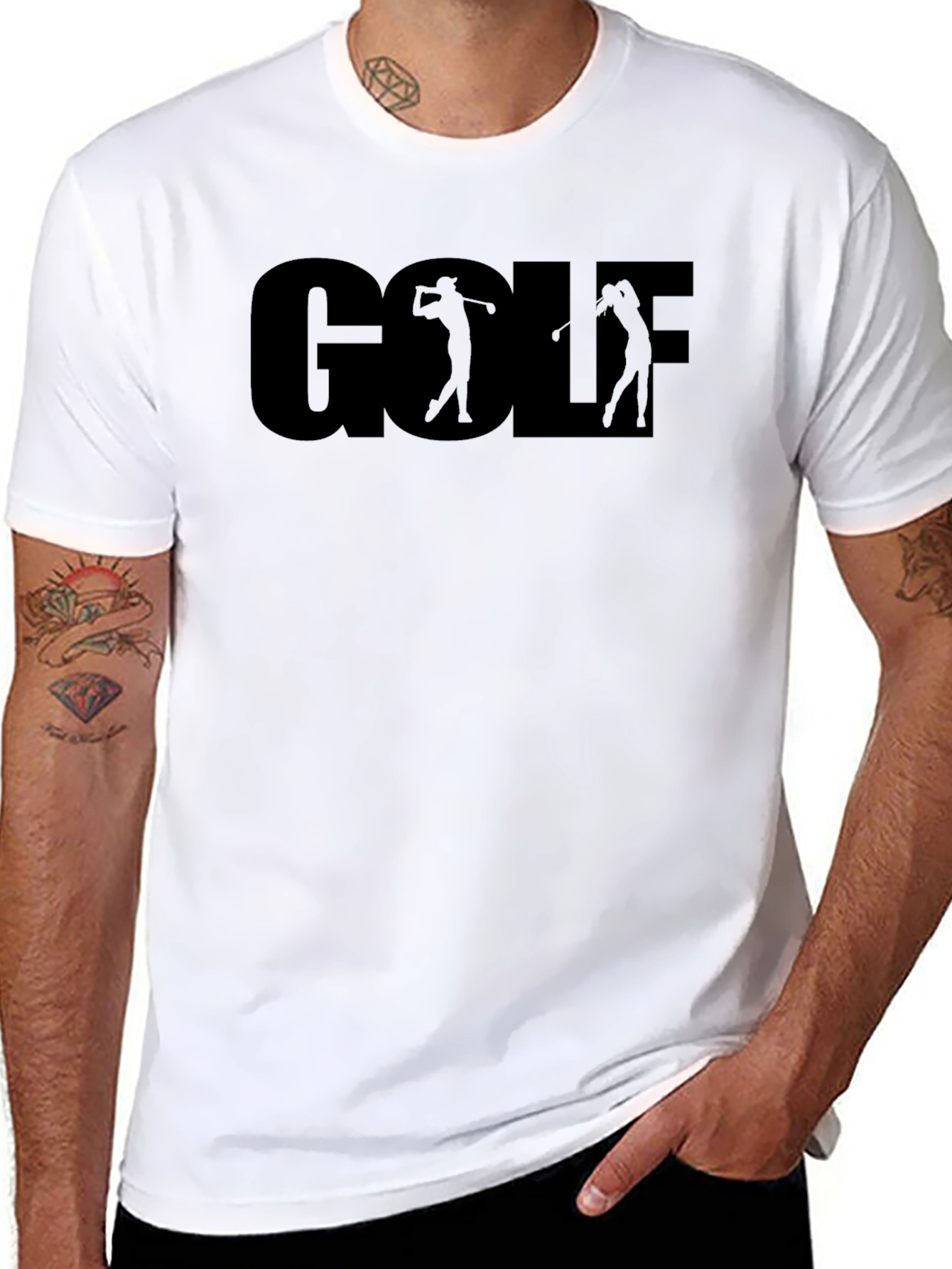 Black Golf Graphic Tee