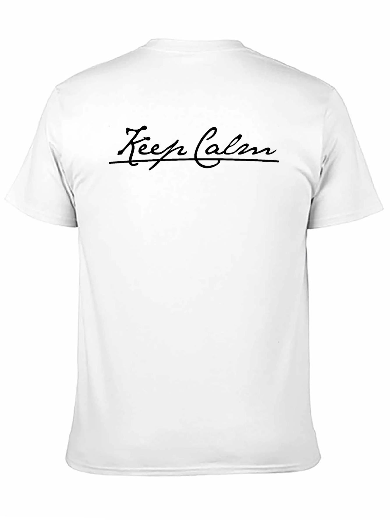 Keep Calm Black T-Shirt: Mens Casual Tee