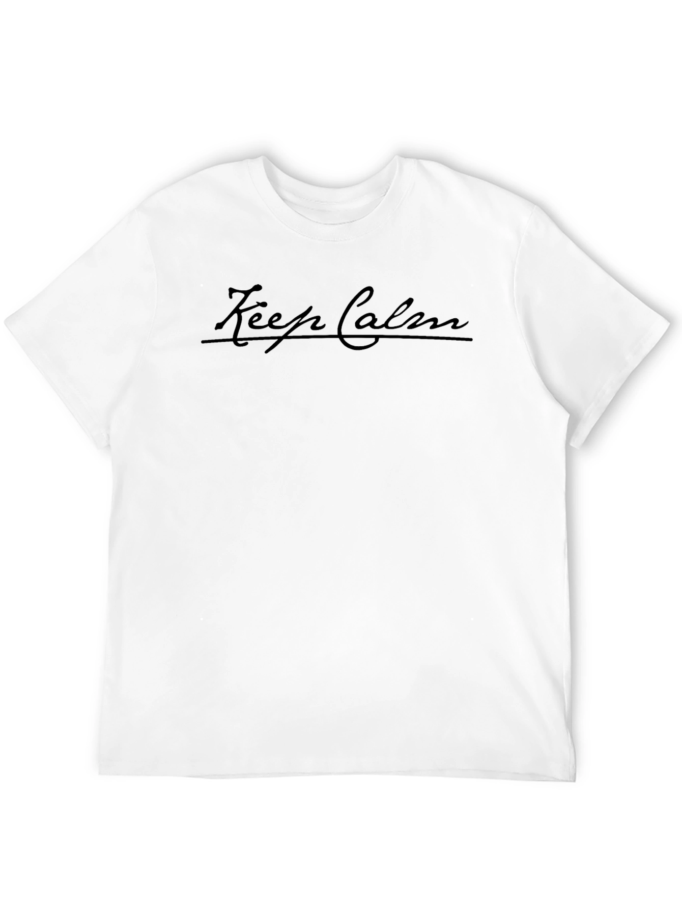 Keep Calm Black T-Shirt: Mens Casual Tee