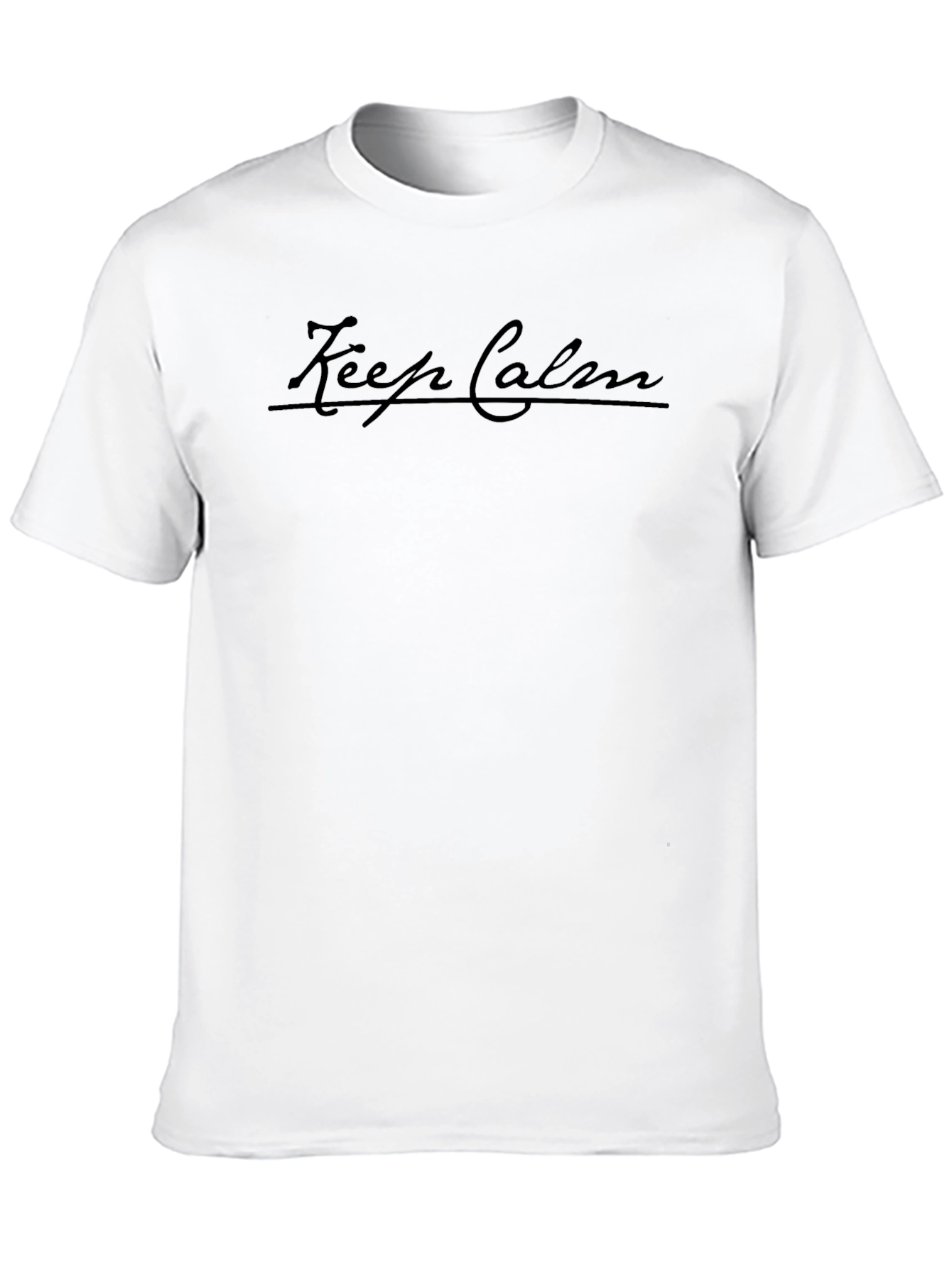 Keep Calm Black T-Shirt: Mens Casual Tee