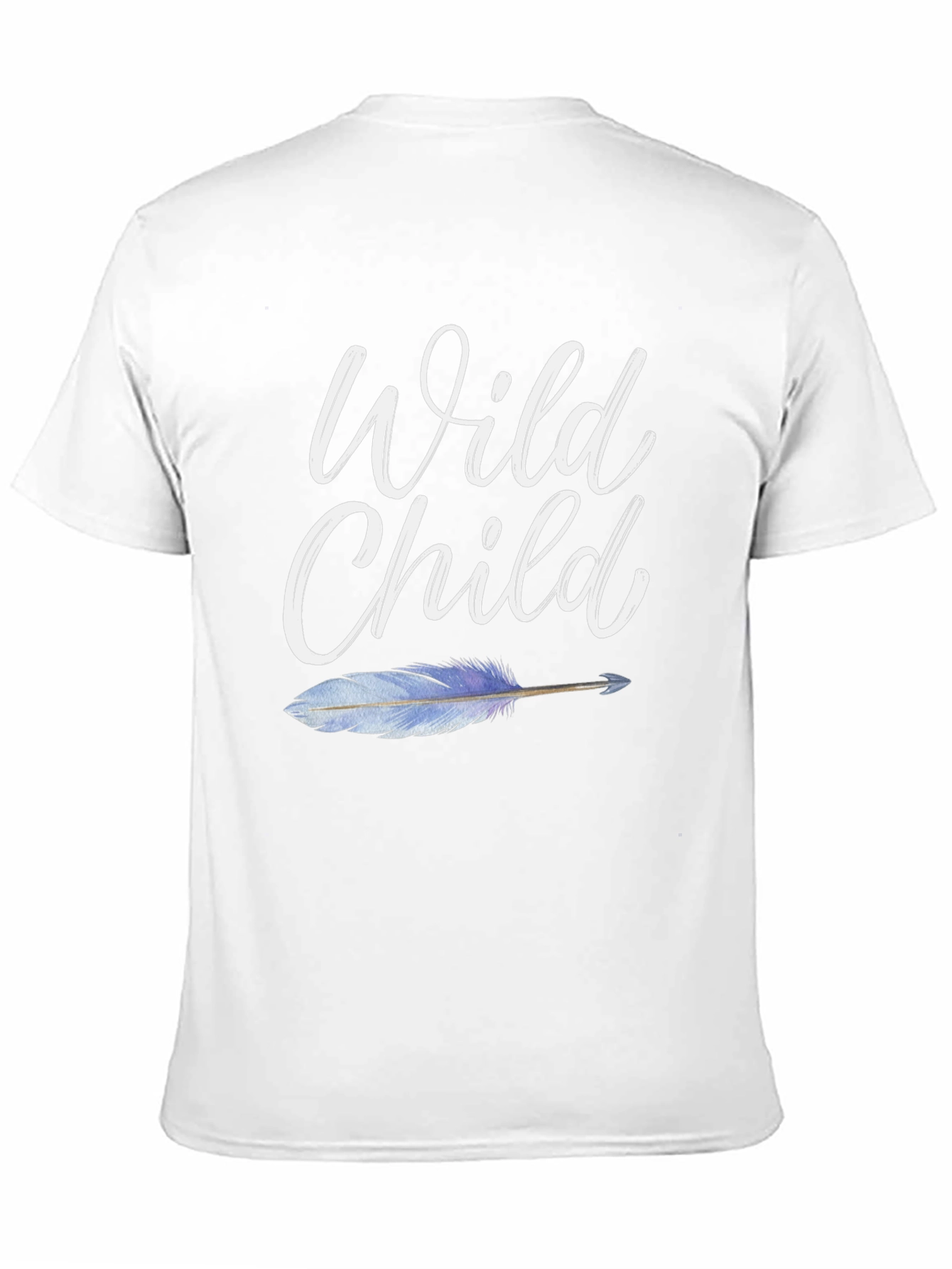 Wild Child Graphic Tee - Bohemian Feather Design