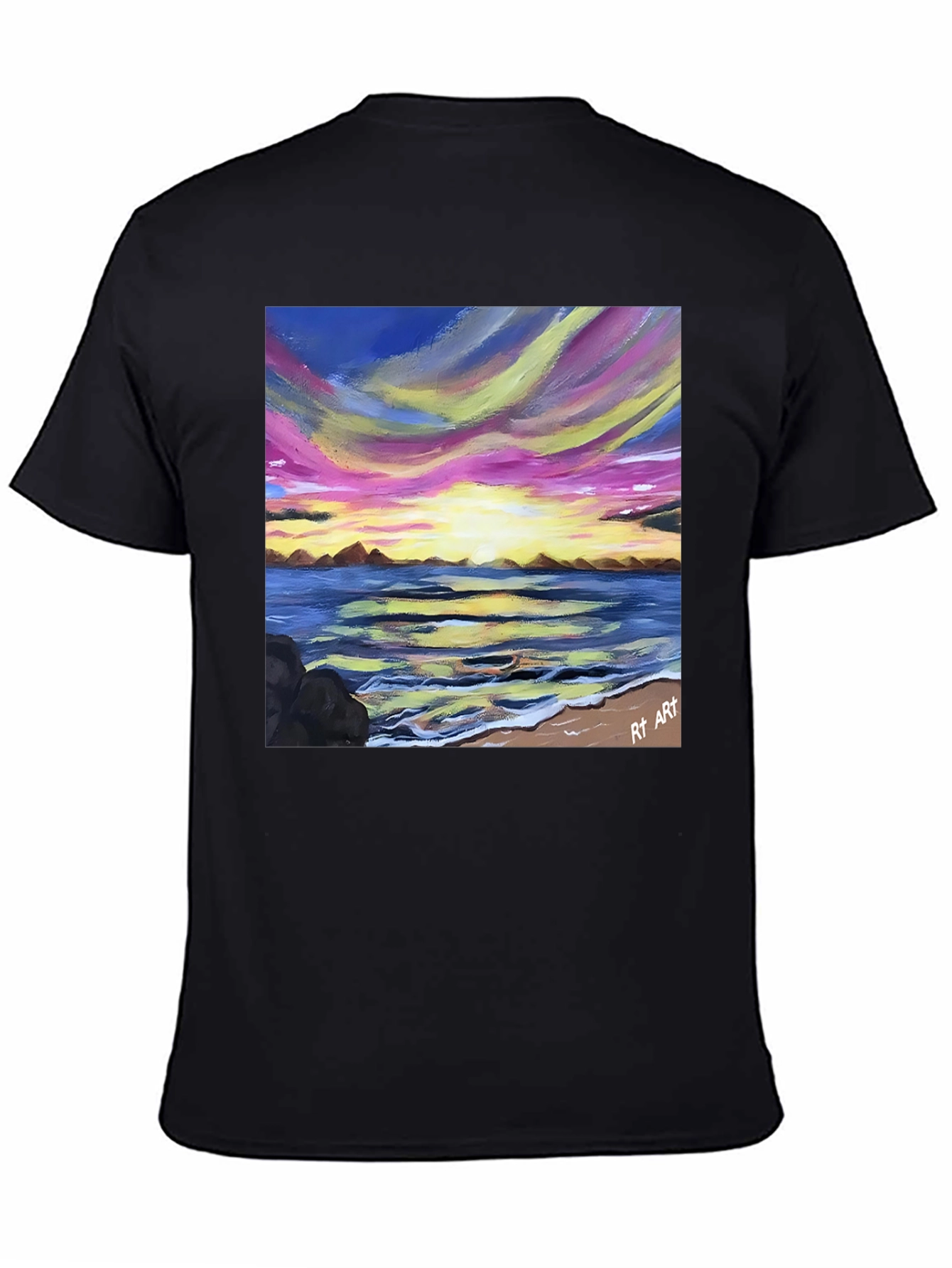 Sunset Beach Painting T-Shirt