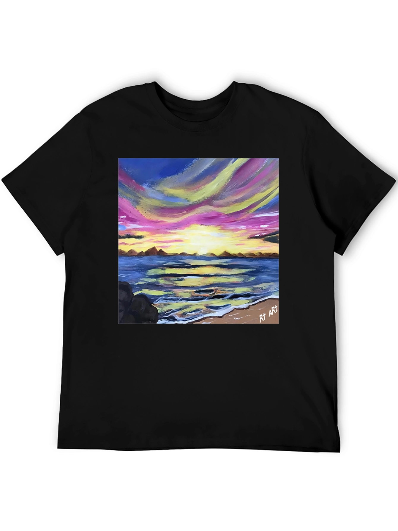 Sunset Beach Painting T-Shirt