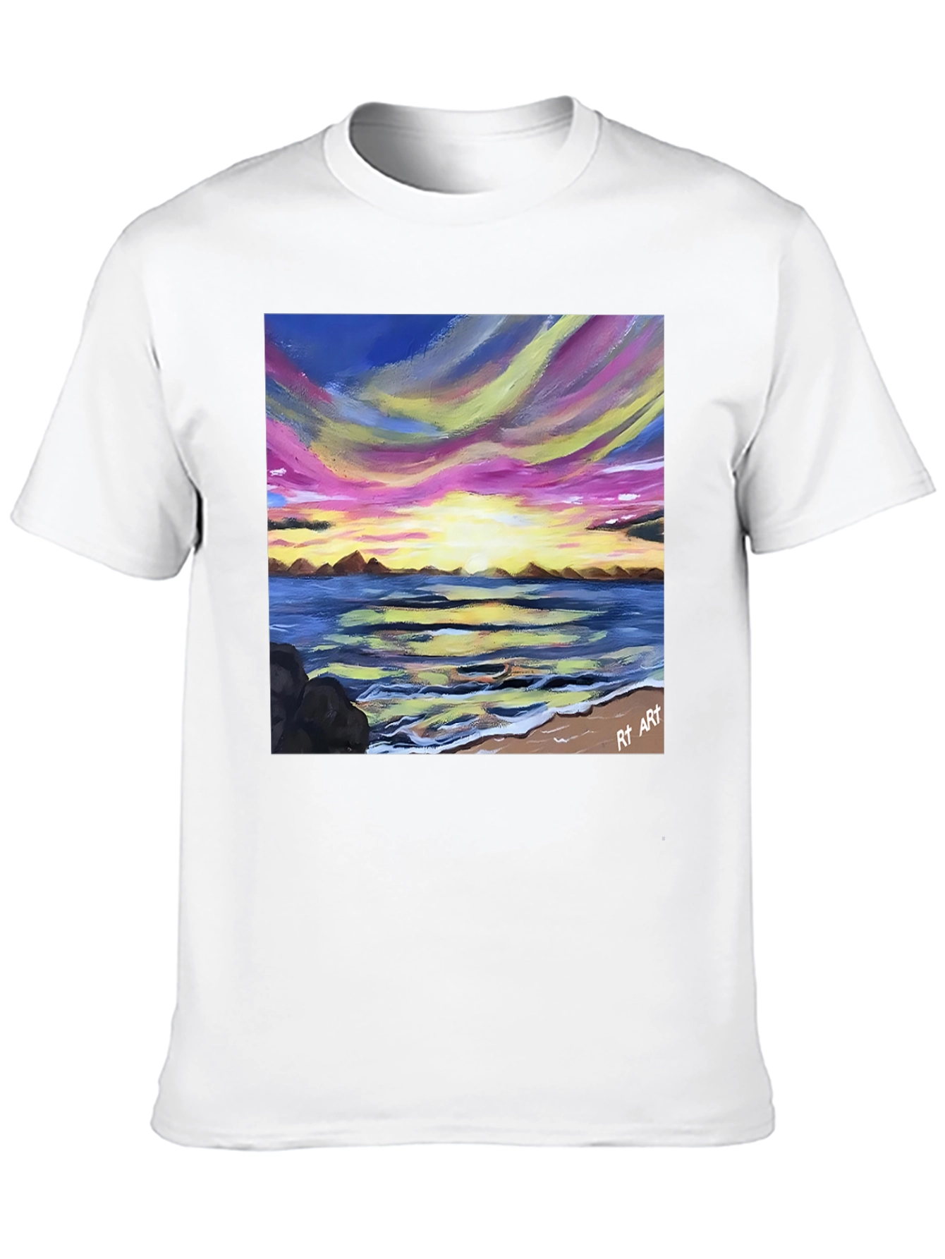 Sunset Beach Painting T-Shirt
