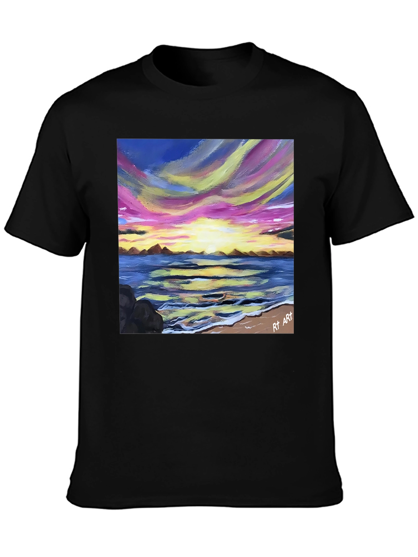 Sunset Beach Painting T-Shirt