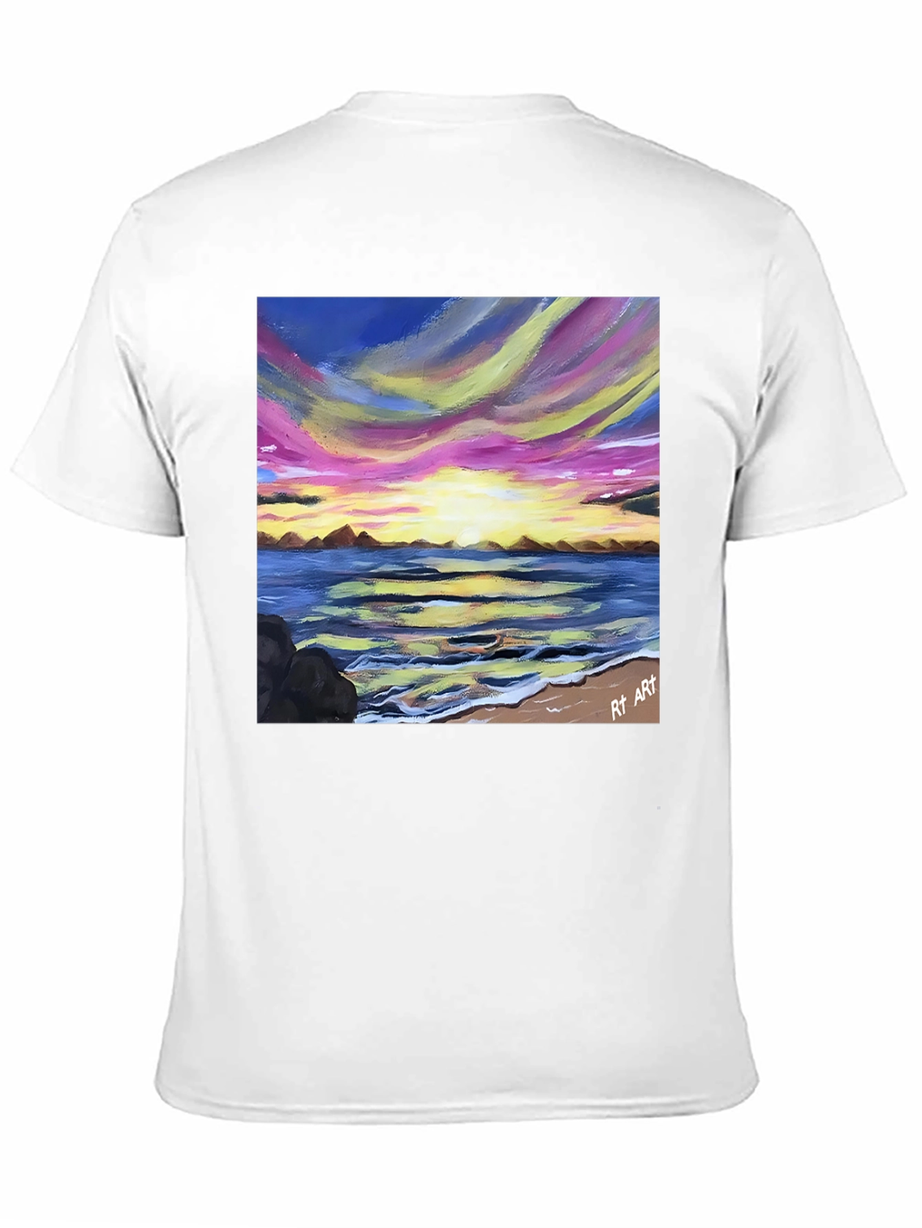 Sunset Beach Painting T-Shirt