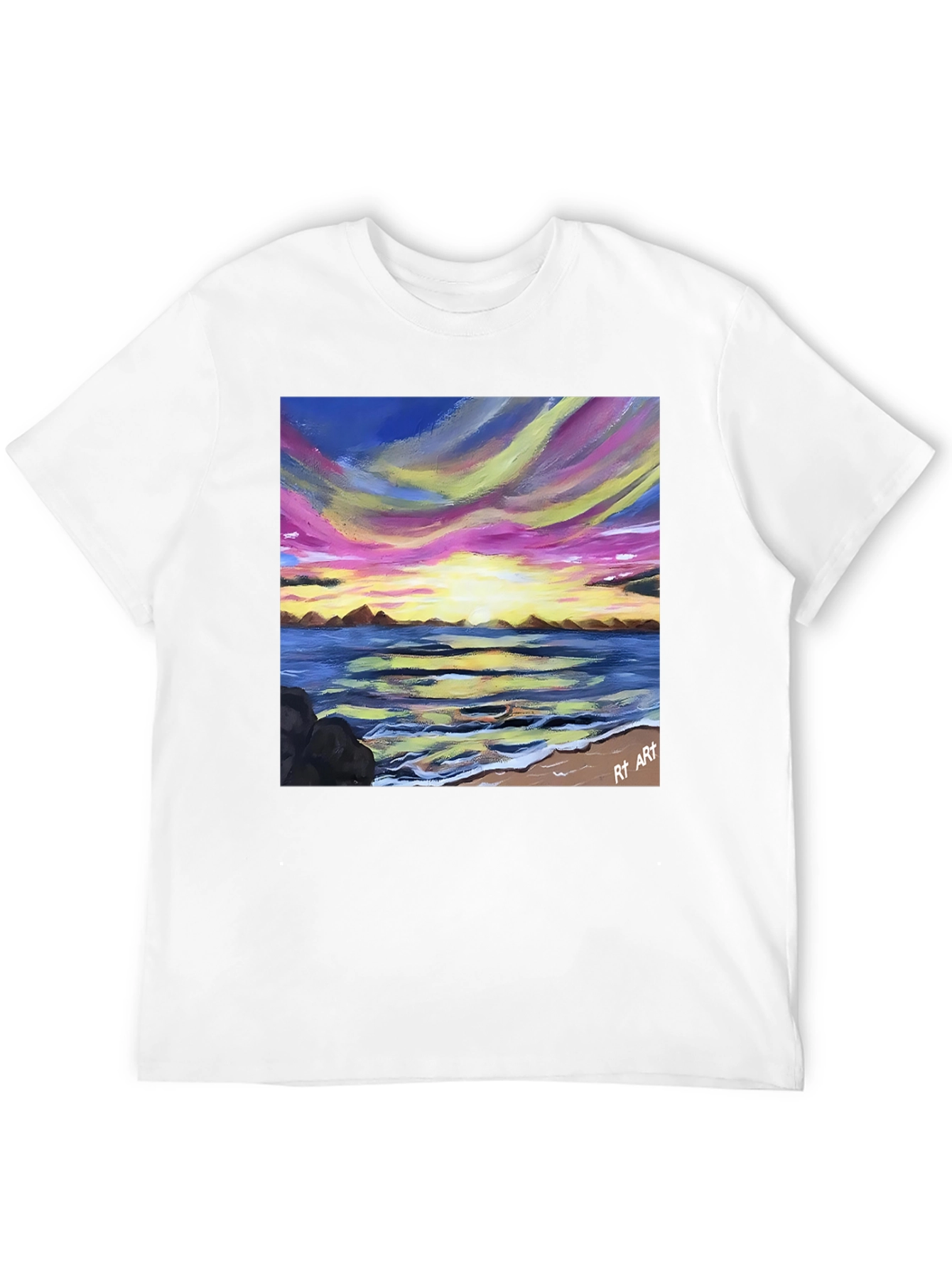 Sunset Beach Painting T-Shirt