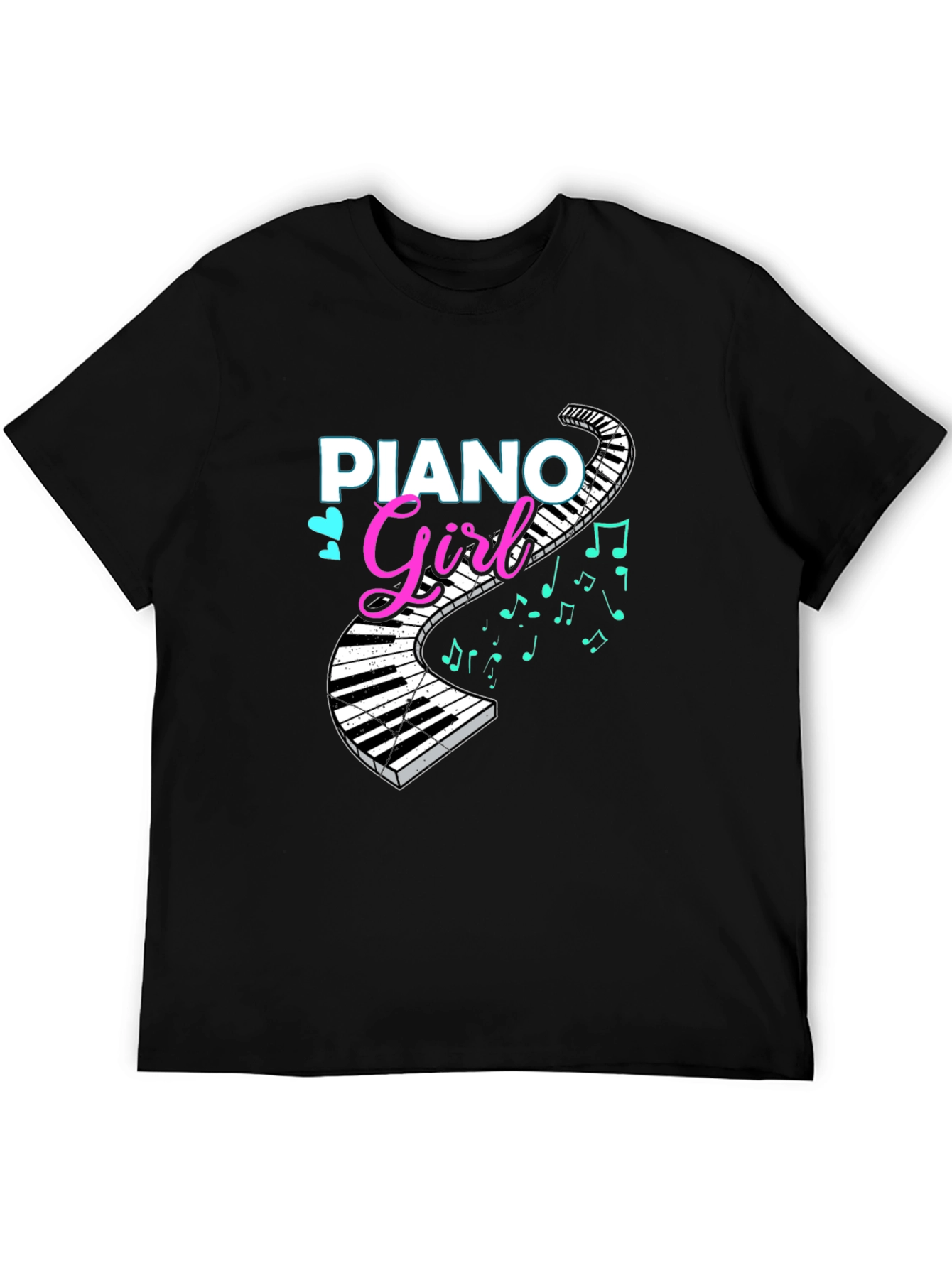 Piano Girl T-Shirt - Music Lover Tee