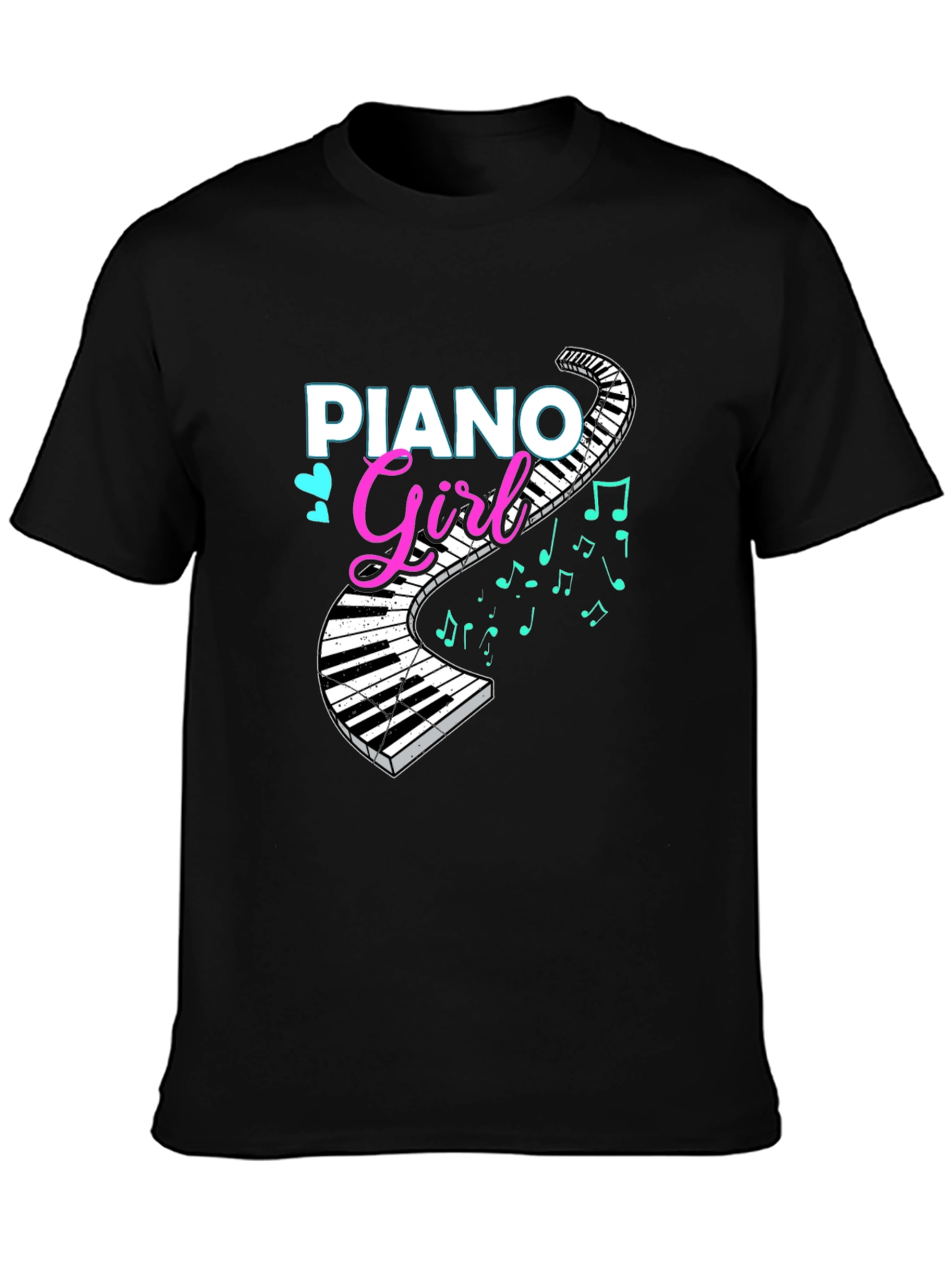 Piano Girl T-Shirt - Music Lover Tee