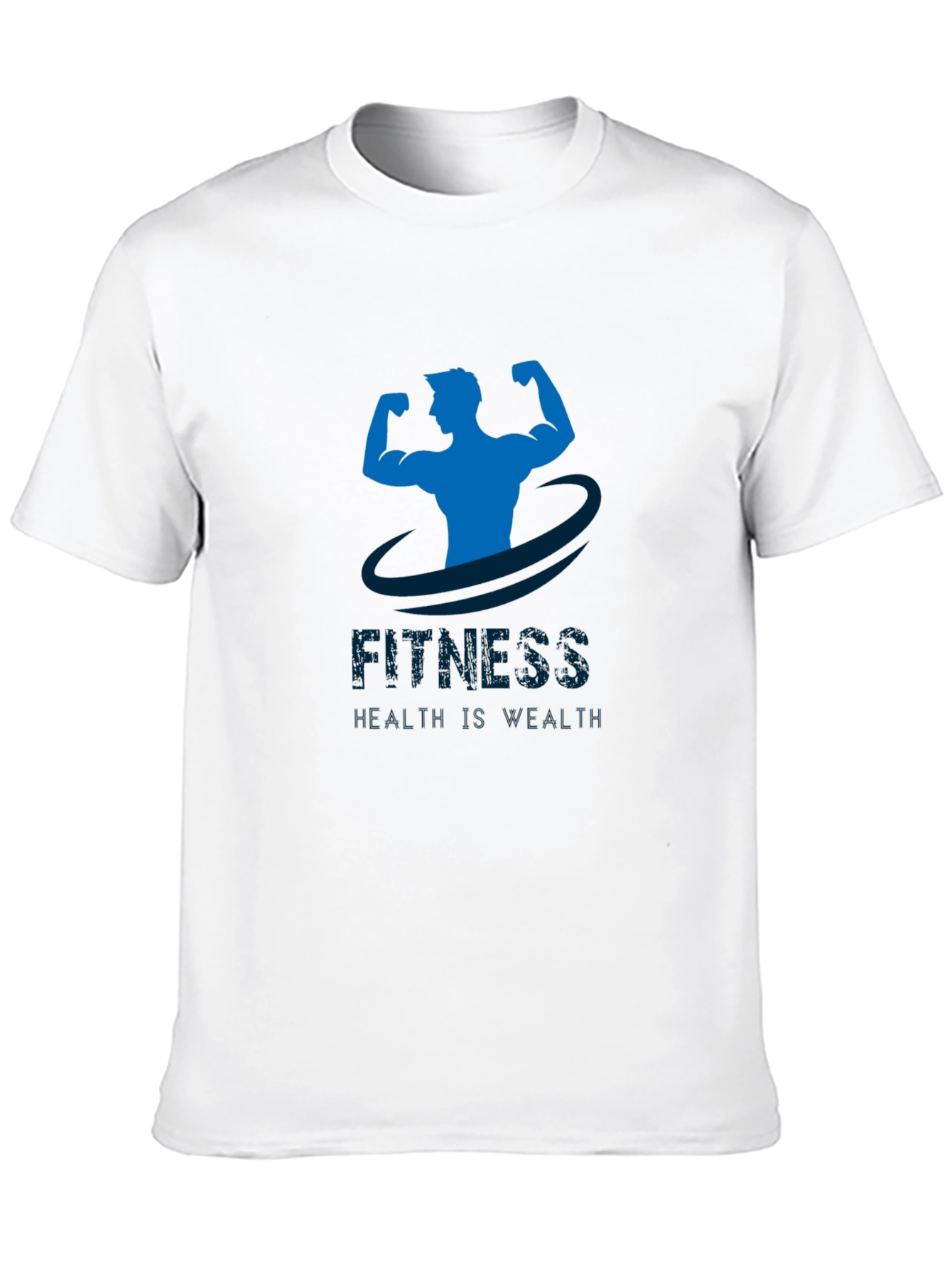 Fitness Graphic Print Tee - Black