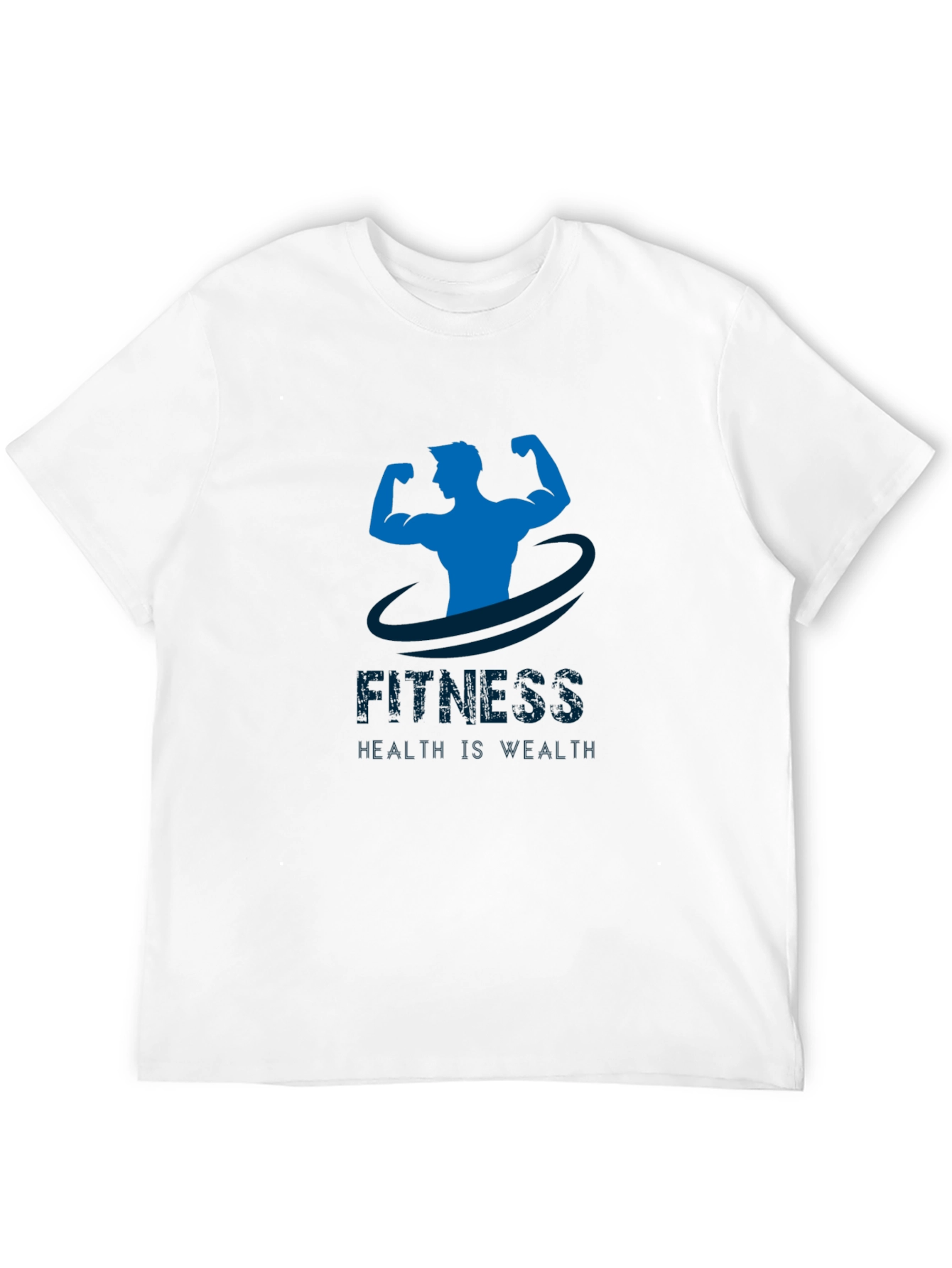 Fitness Graphic Print Tee - Black