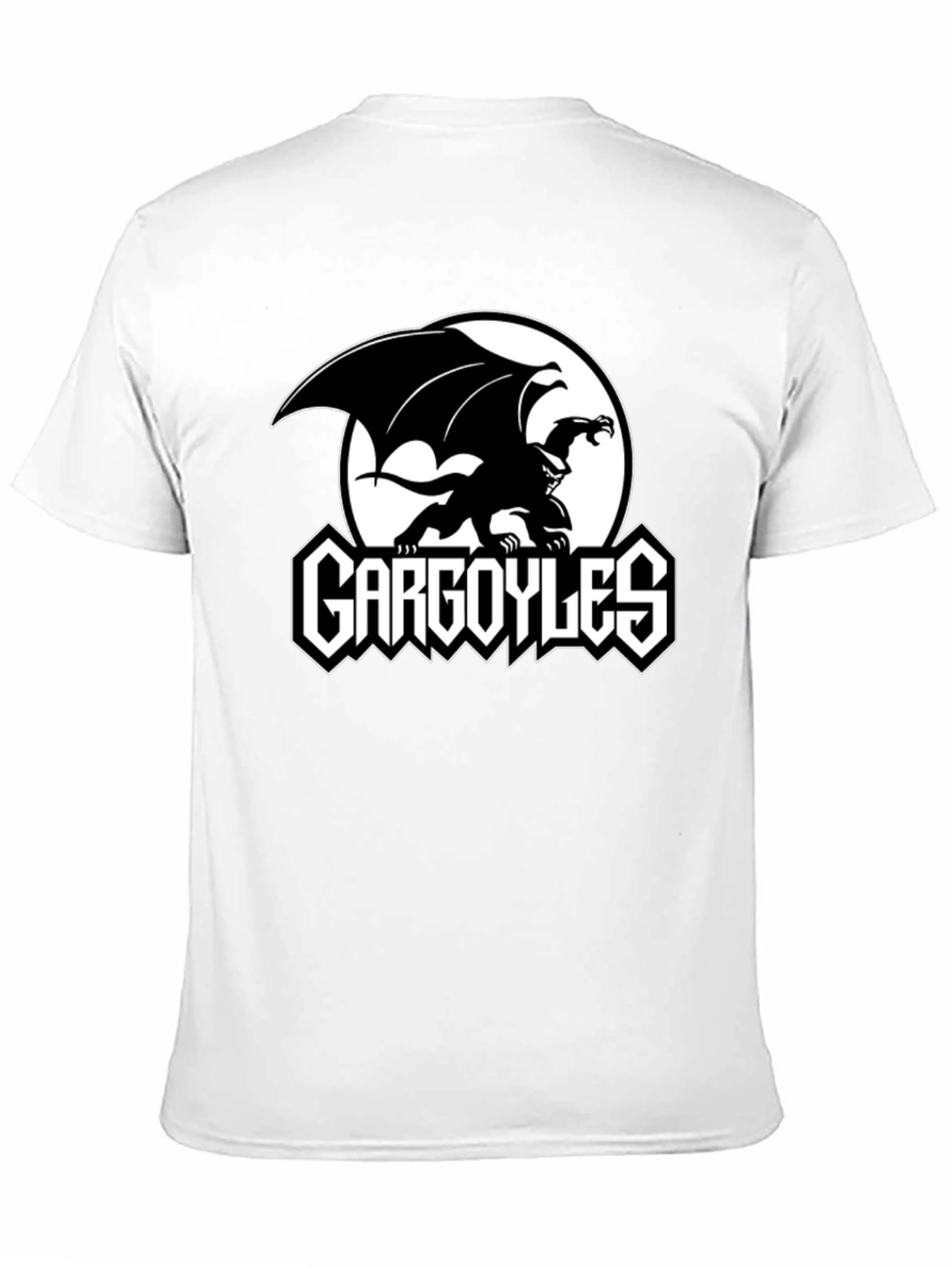 Gargoyles Cartoon Logo Black T-Shirt