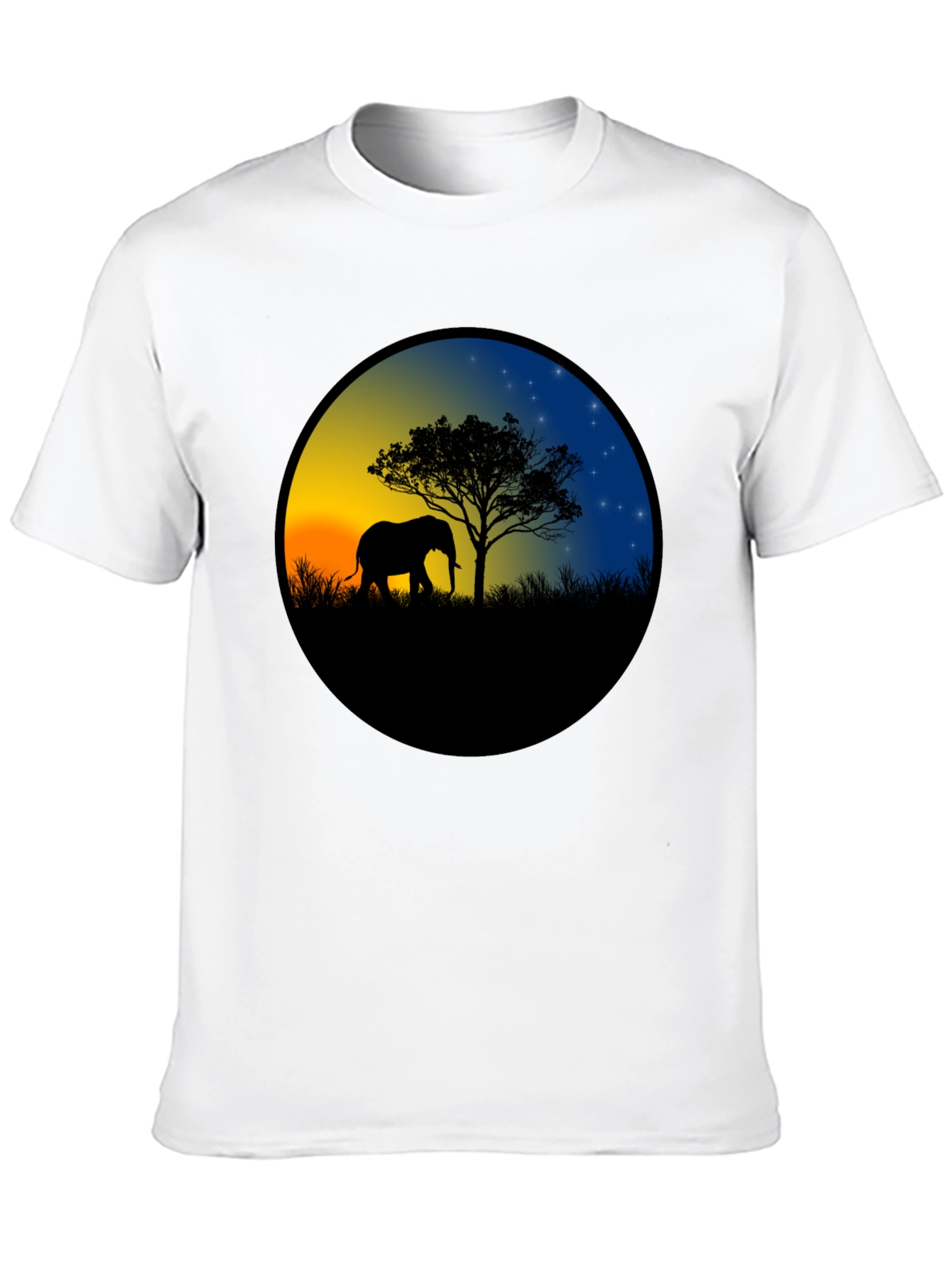 Elephant Silhouette Sunset T-Shirt