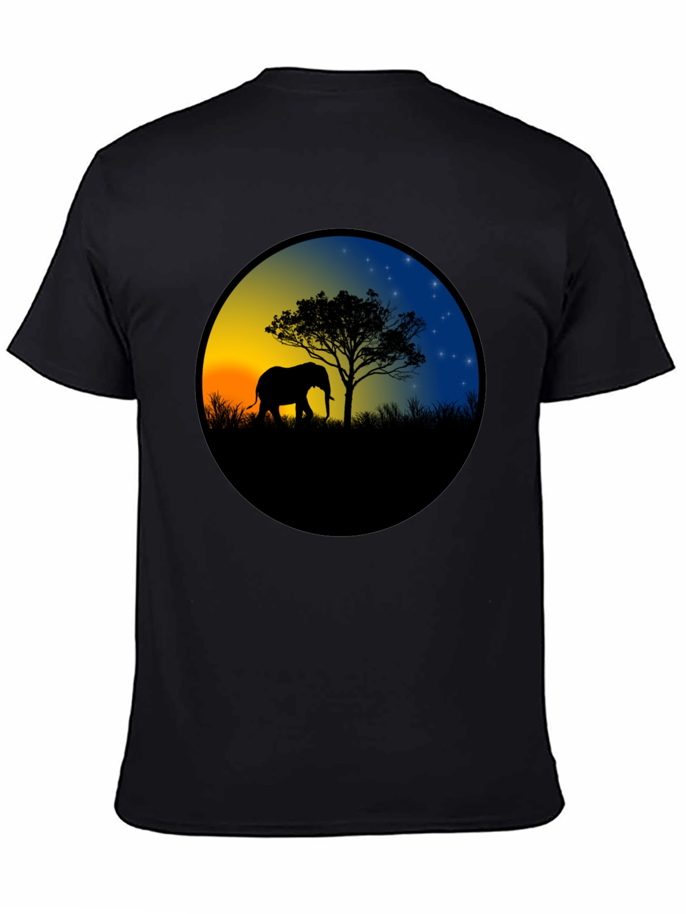 Elephant Silhouette Sunset T-Shirt