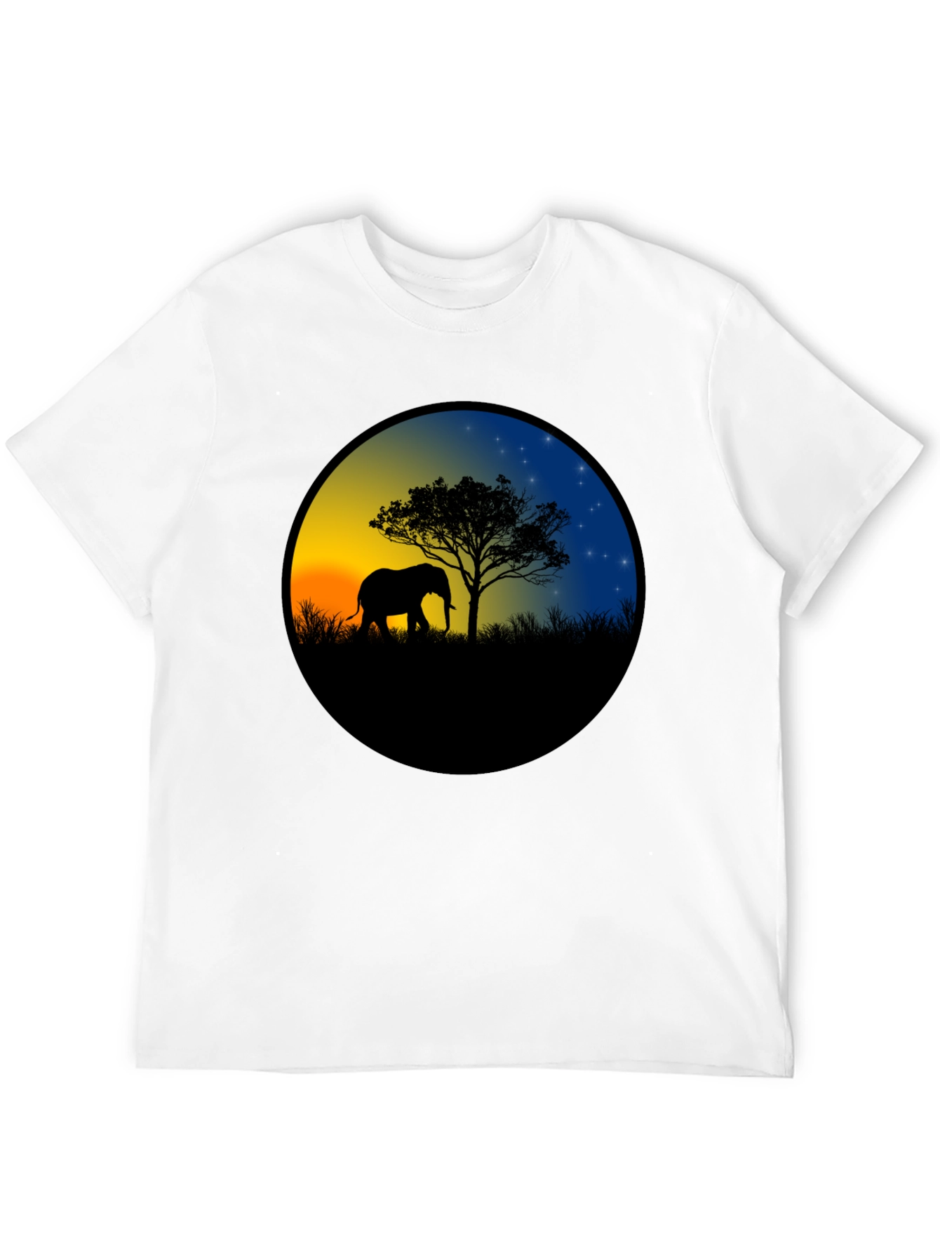 Elephant Silhouette Sunset T-Shirt