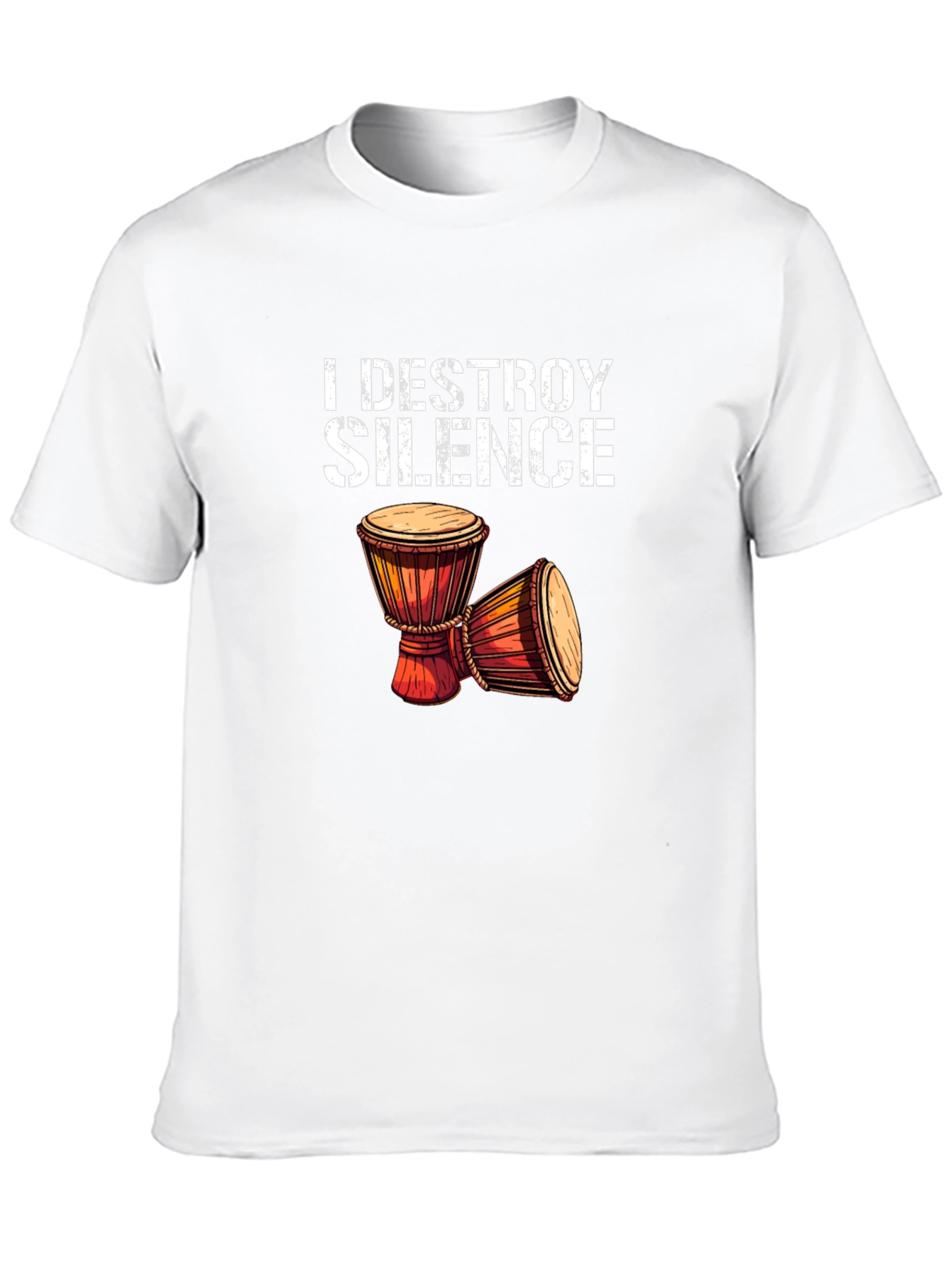 I DESTROY SILENCE T-Shirt Drummer Percussion Music